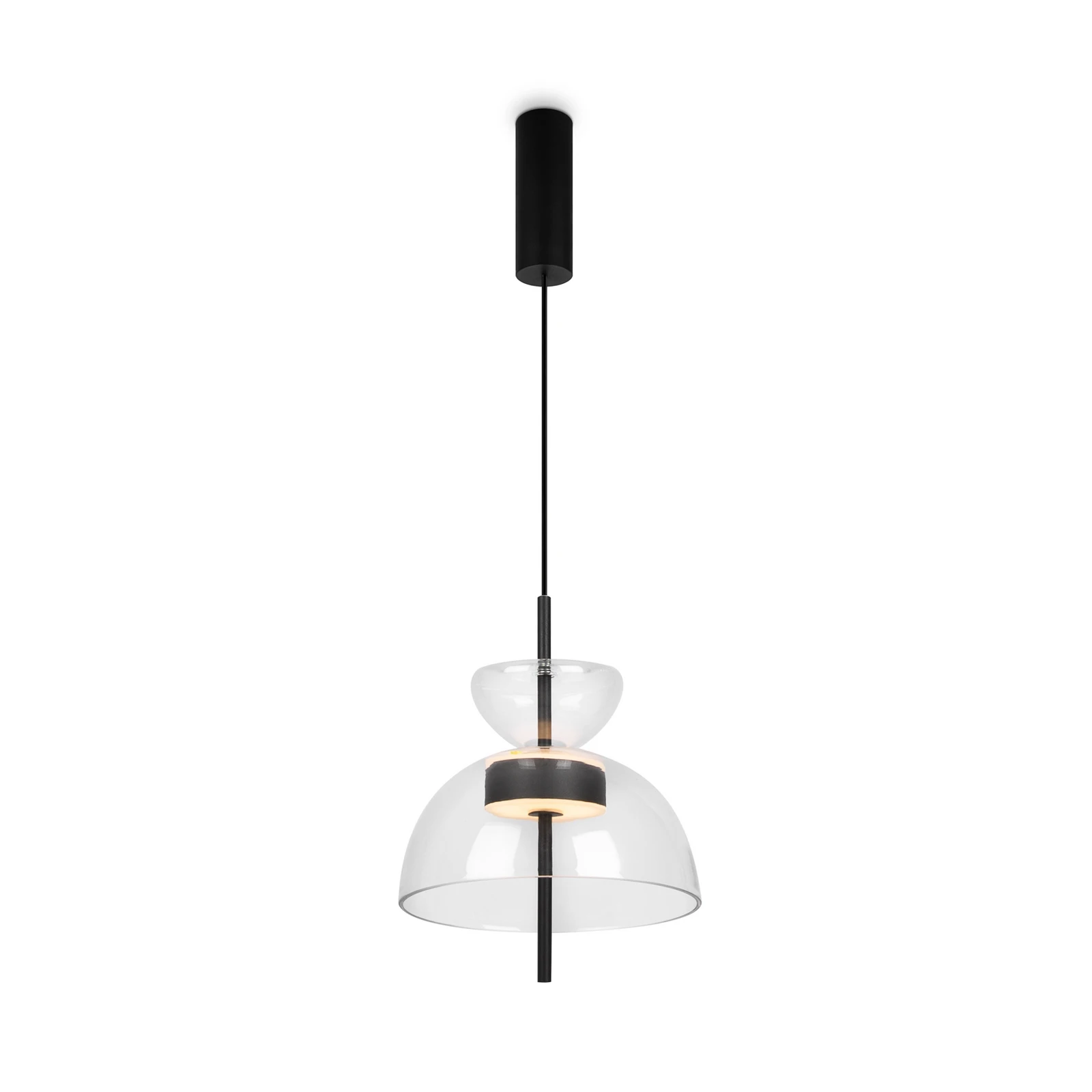 Maytoni Bangkok, formă de tambur, transparent, Ø 25 cm, sticlă