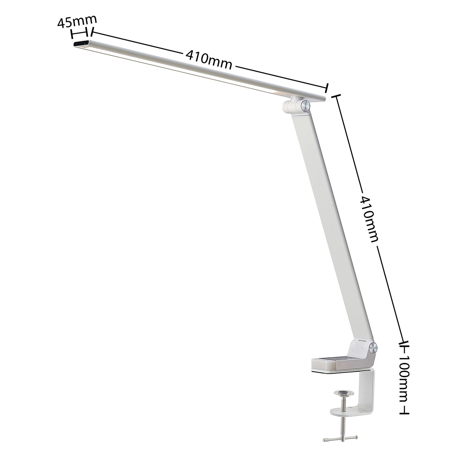 Prios Tamarin LED-bordslampa, dimbar, vit