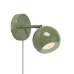 Nástěnné světlo Pop, zelené, šířka 10 cm, kov