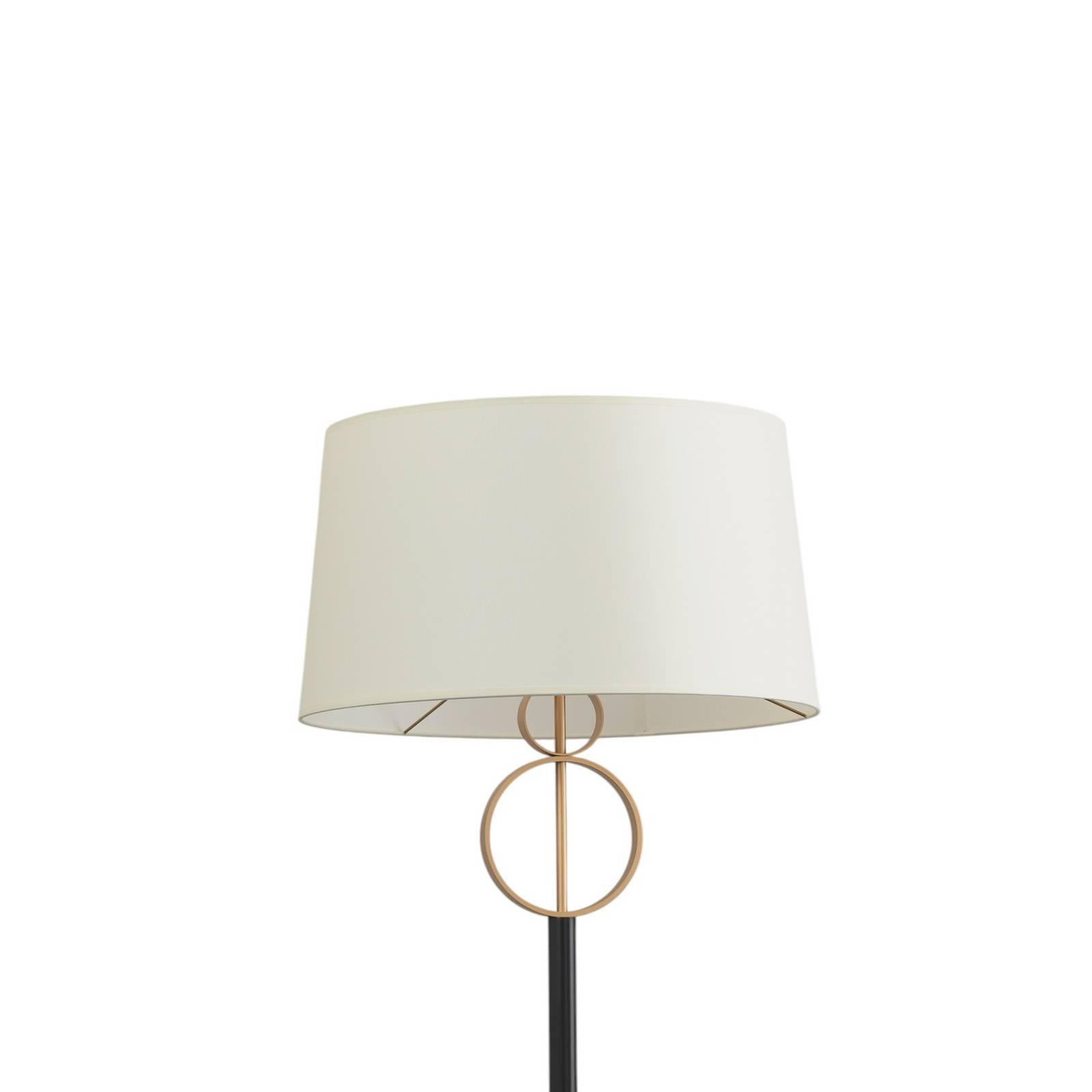 Lampa stojąca Priam, czarna/złota, stal, wysokość 156 cm