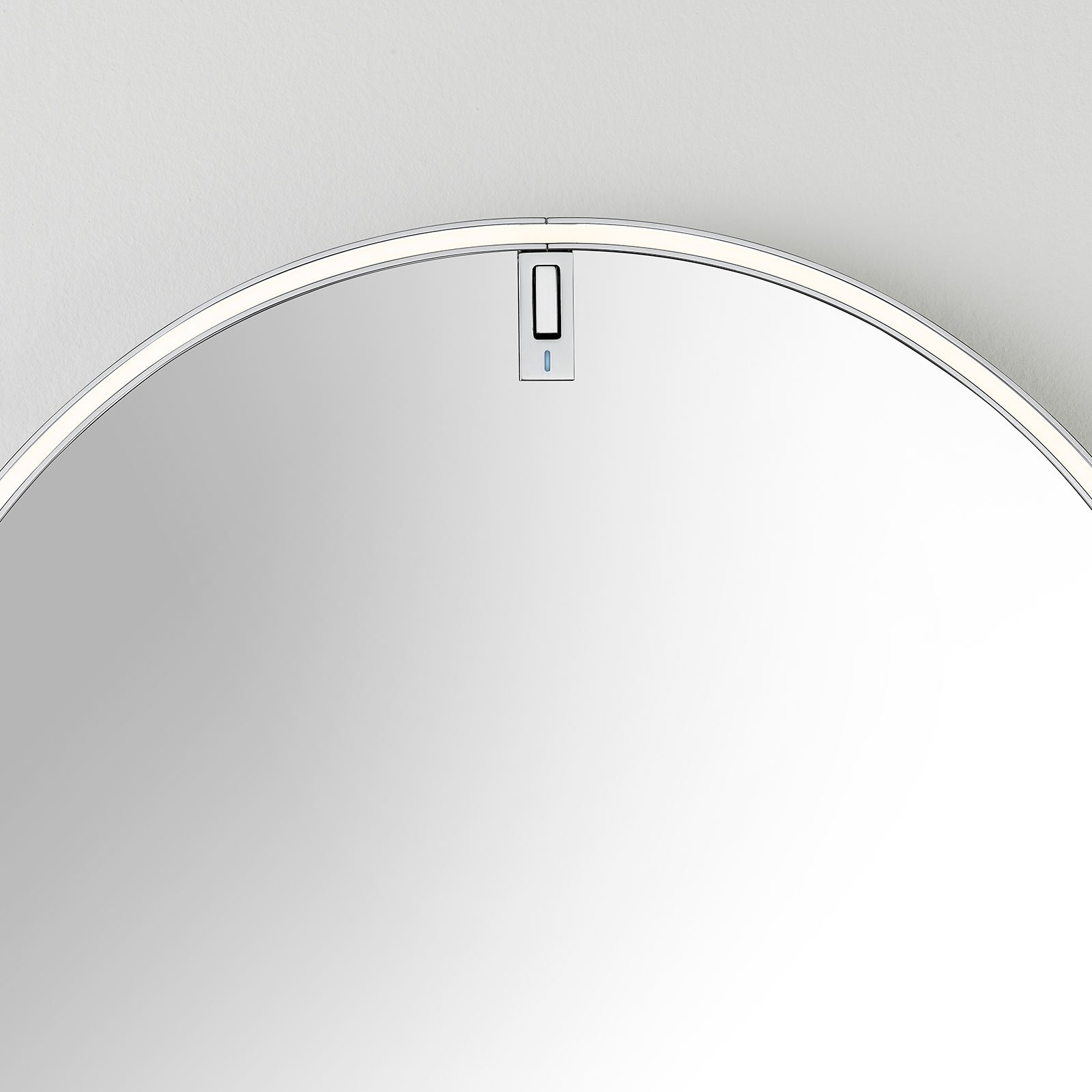 FLOS La Plus Belle LED wall mirror, aluminium