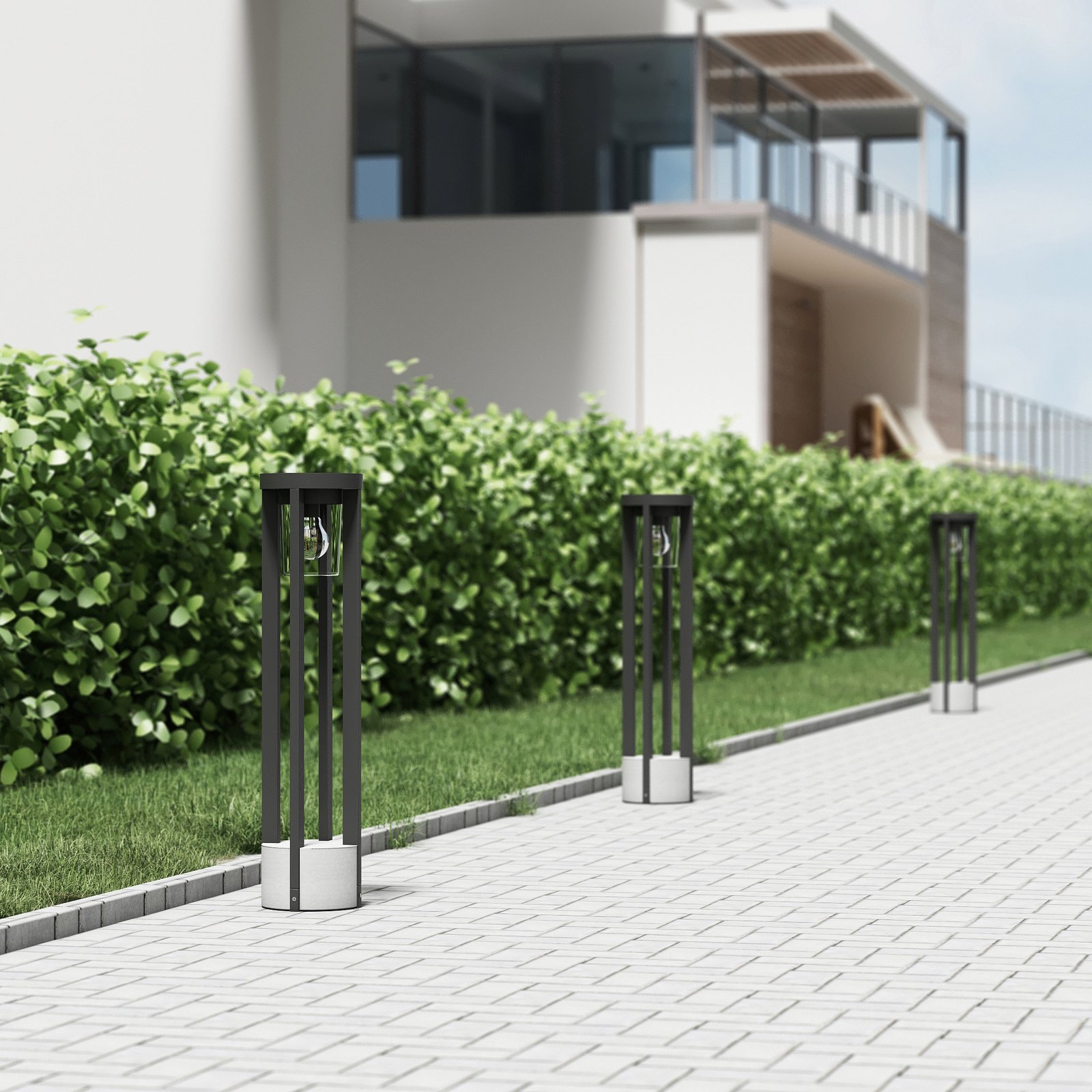 Kalisa Round Gartenleuchte H68 Dark Grey - Lucande