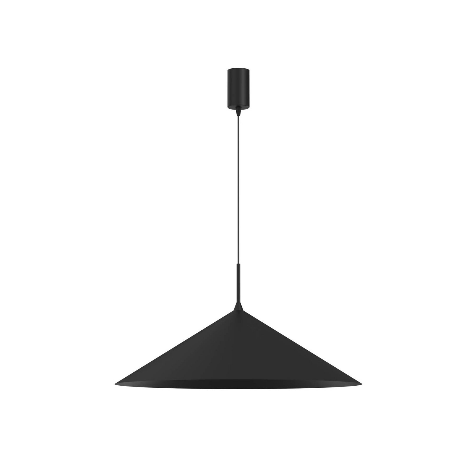 Kapitale hanglamp, zwart, 1-lamp, Ø 60 cm, GX53