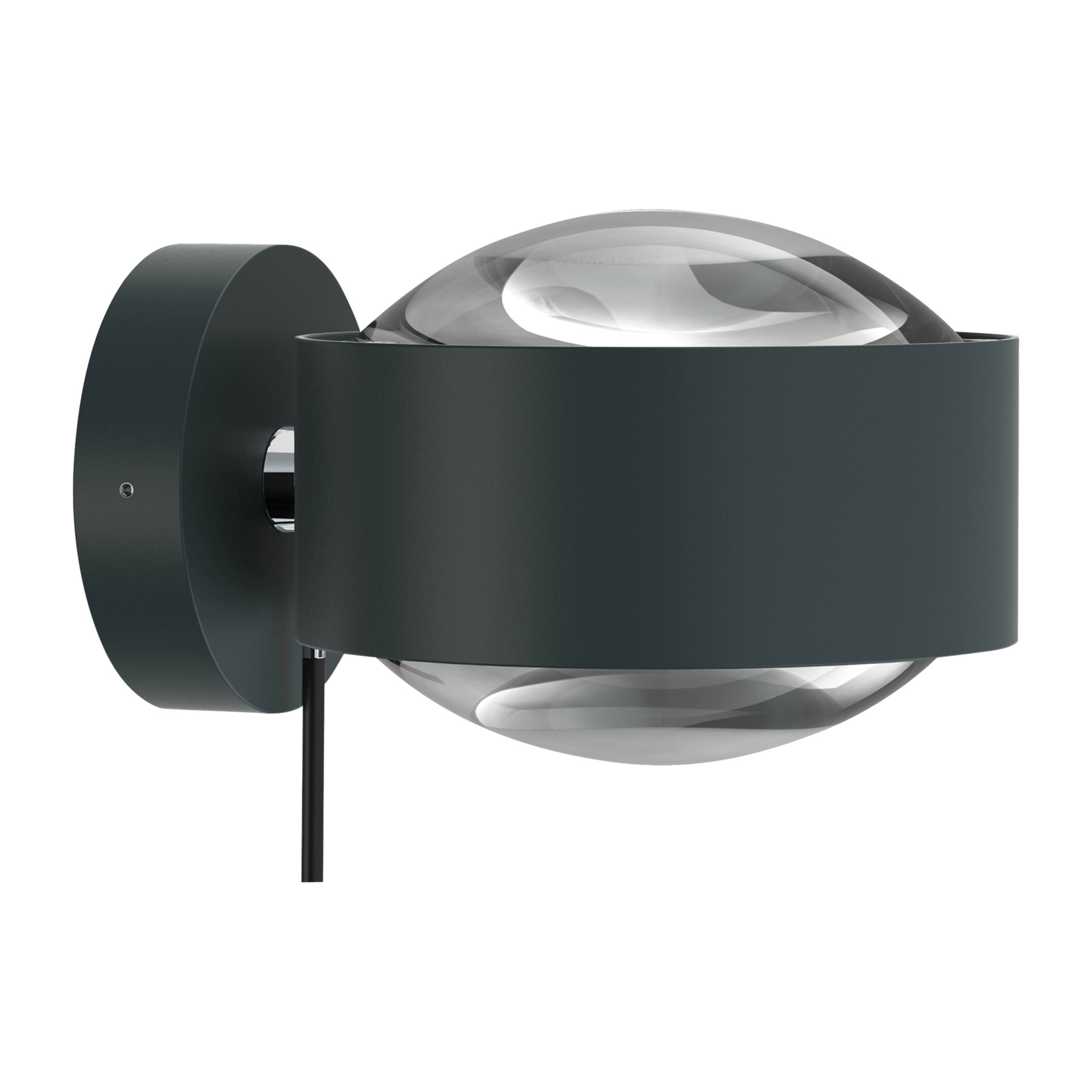 Puk Maxx Wall+ LED, lentes transparentes, antracita/cromo