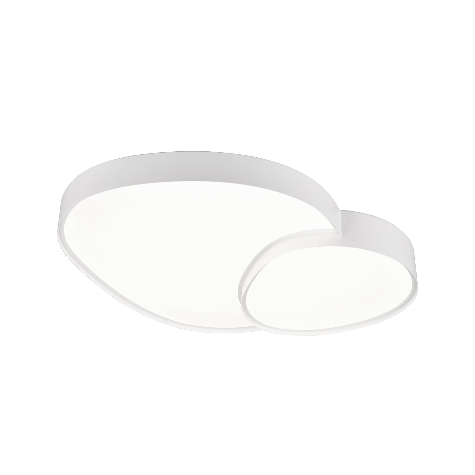 LED ceiling light Rise, white, 77 x 63 cm, CCT, dimmable