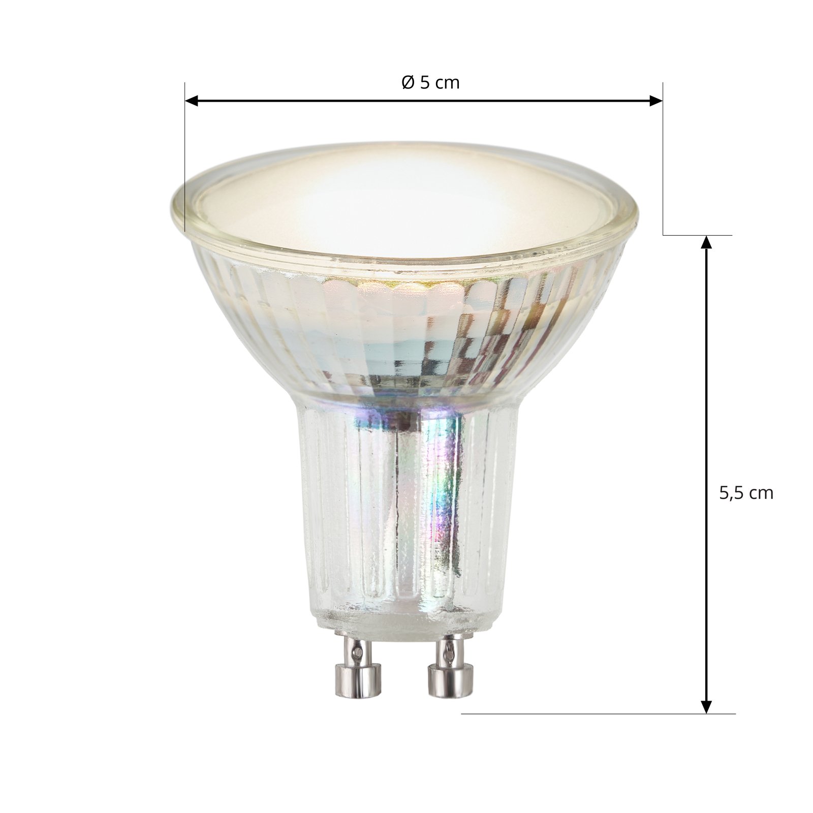Arcchio LED-Reflektor GU10 4,5 W klar 3.000 K 120° Glas