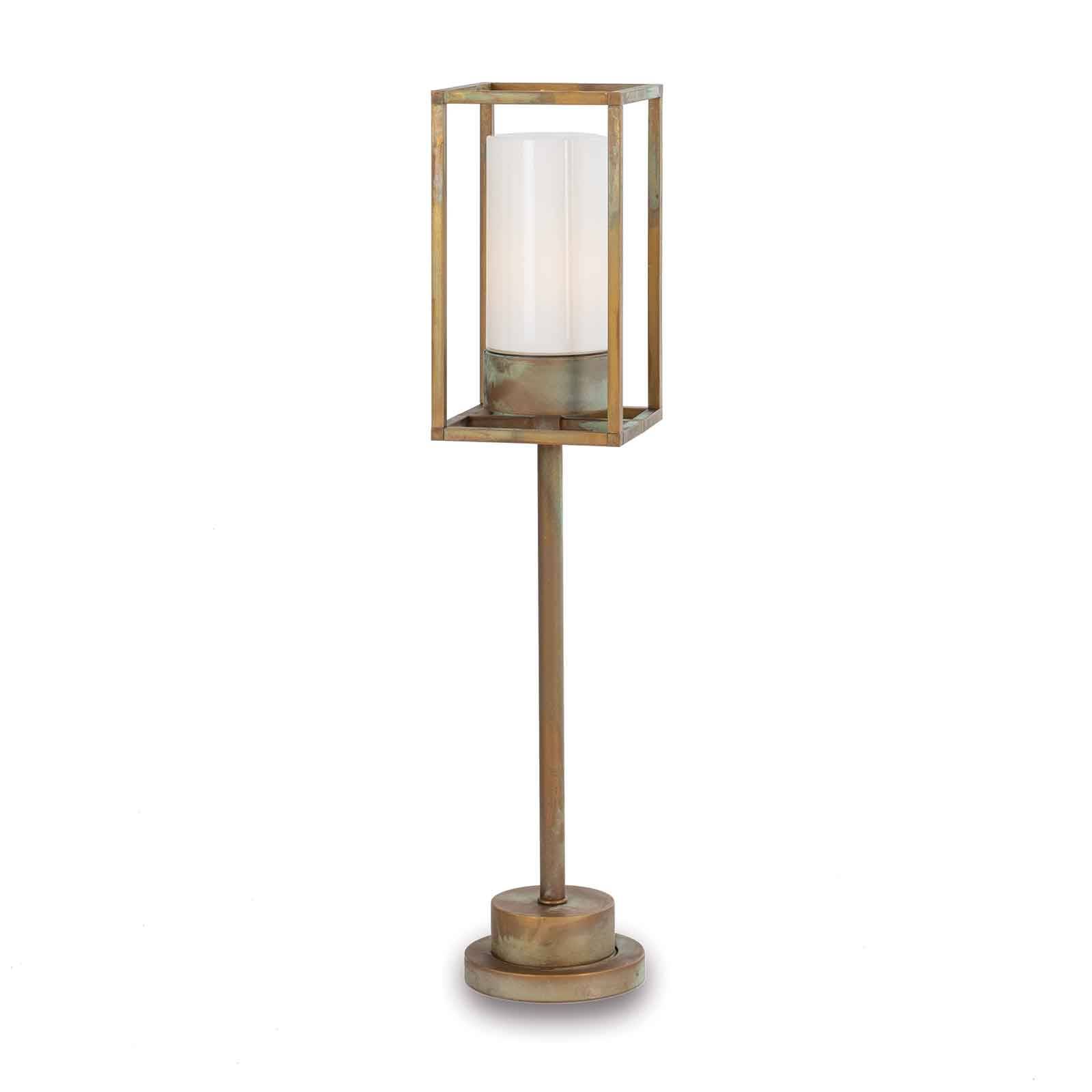 Wegeleuchte Cubic³ 3370 messing antik/opal