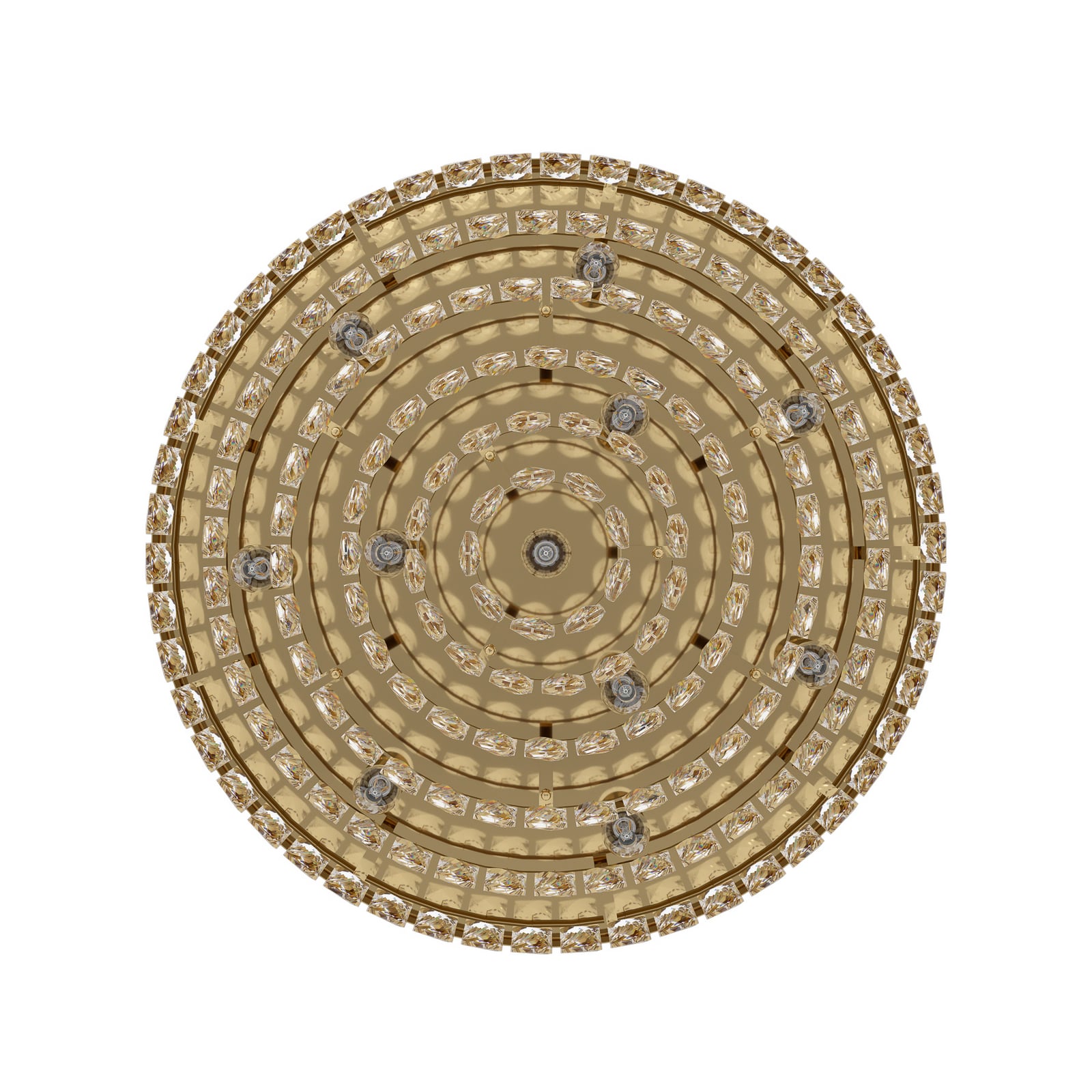 Plafonnier Valparaiso, doré, Ø 58 cm, métal - Stars of Light