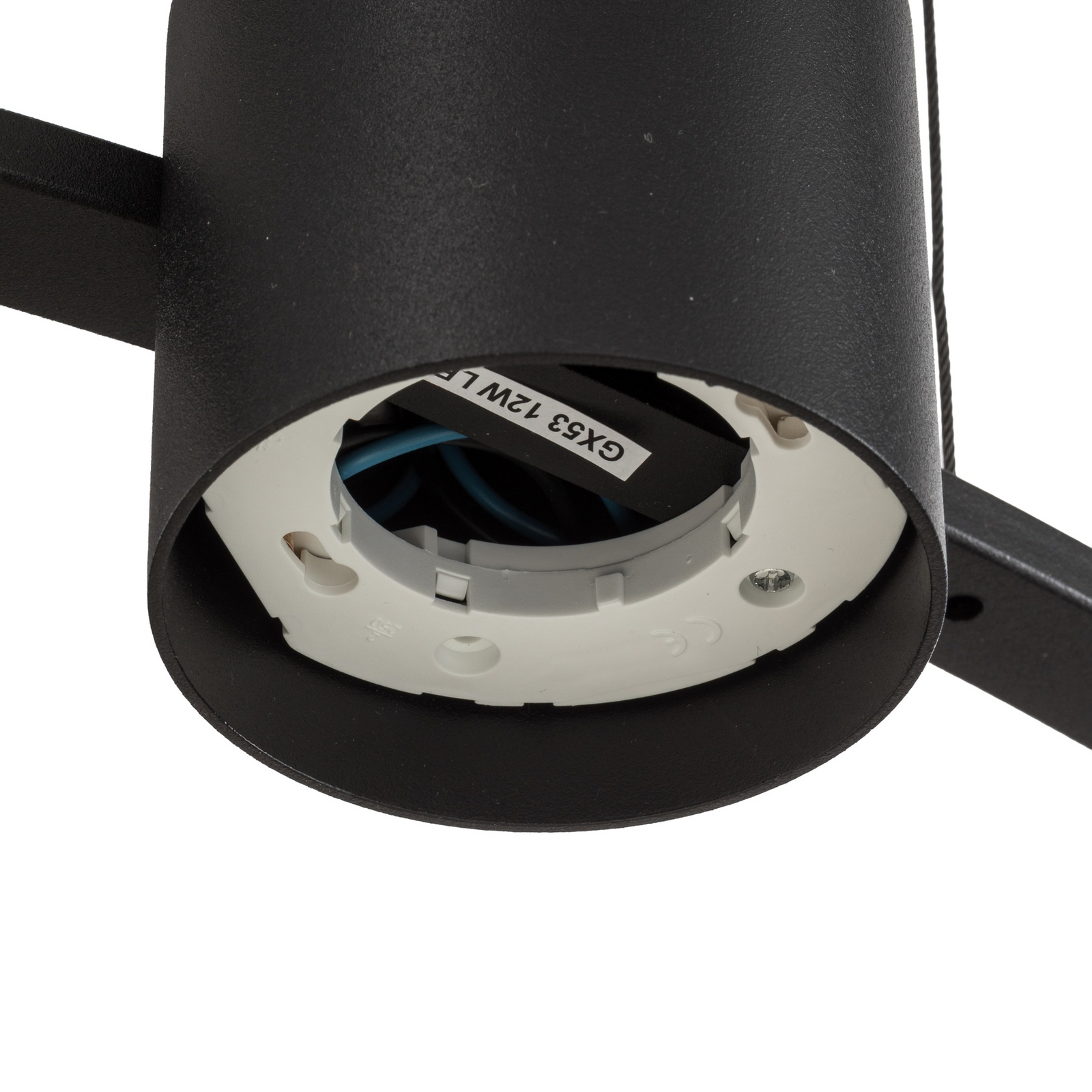 Pakabinamas šviestuvas „Kodo“, 5 lempų, juodas, plienas, GX53