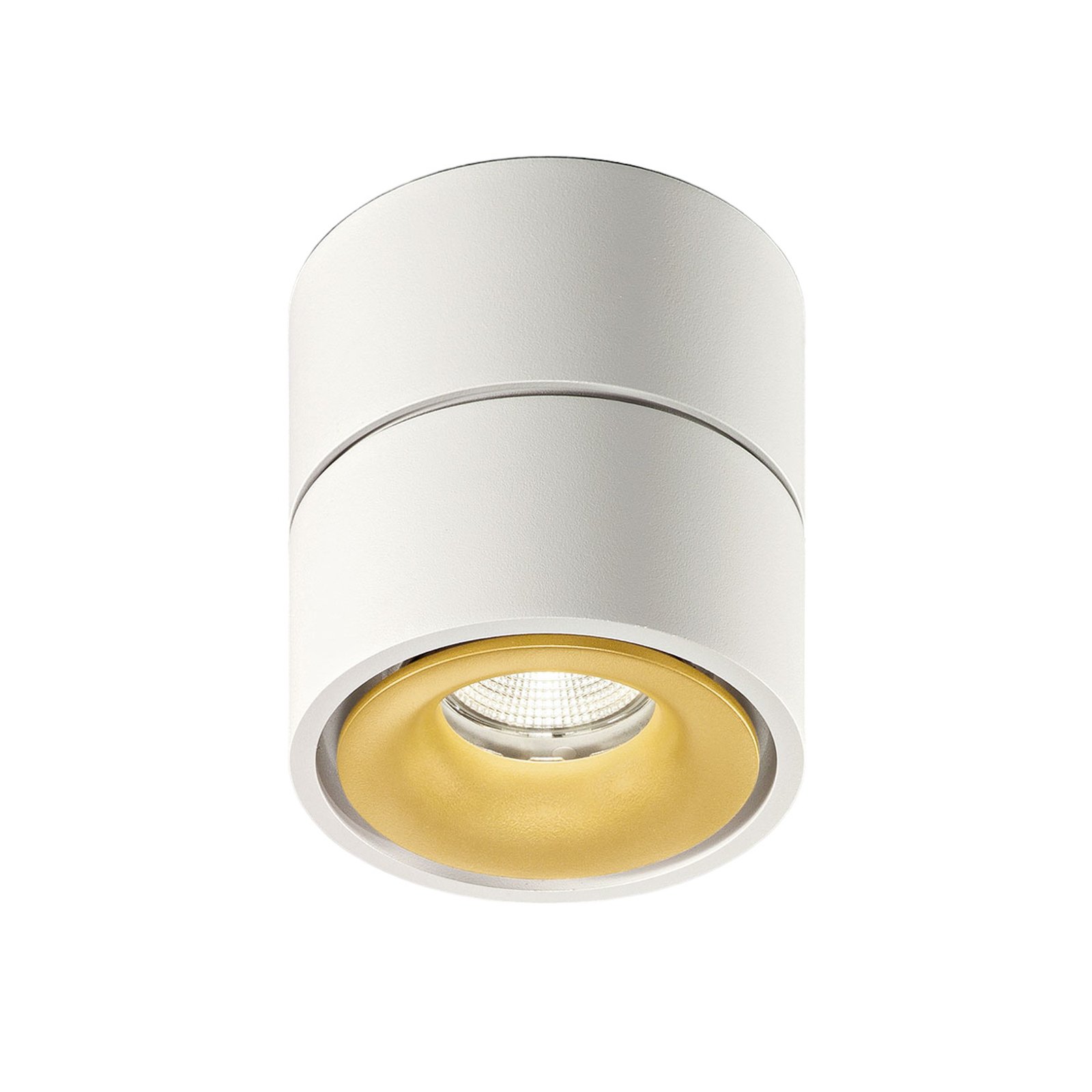 Egger Clippo LED downlight, white/gold, 3,000 K