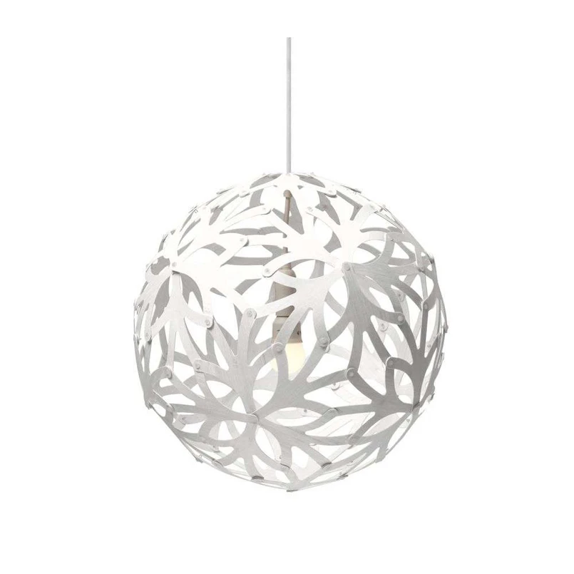 David Trubridge ltd - Floral Hanglamp Ø40 Wit 2 Kanten David Trubridge