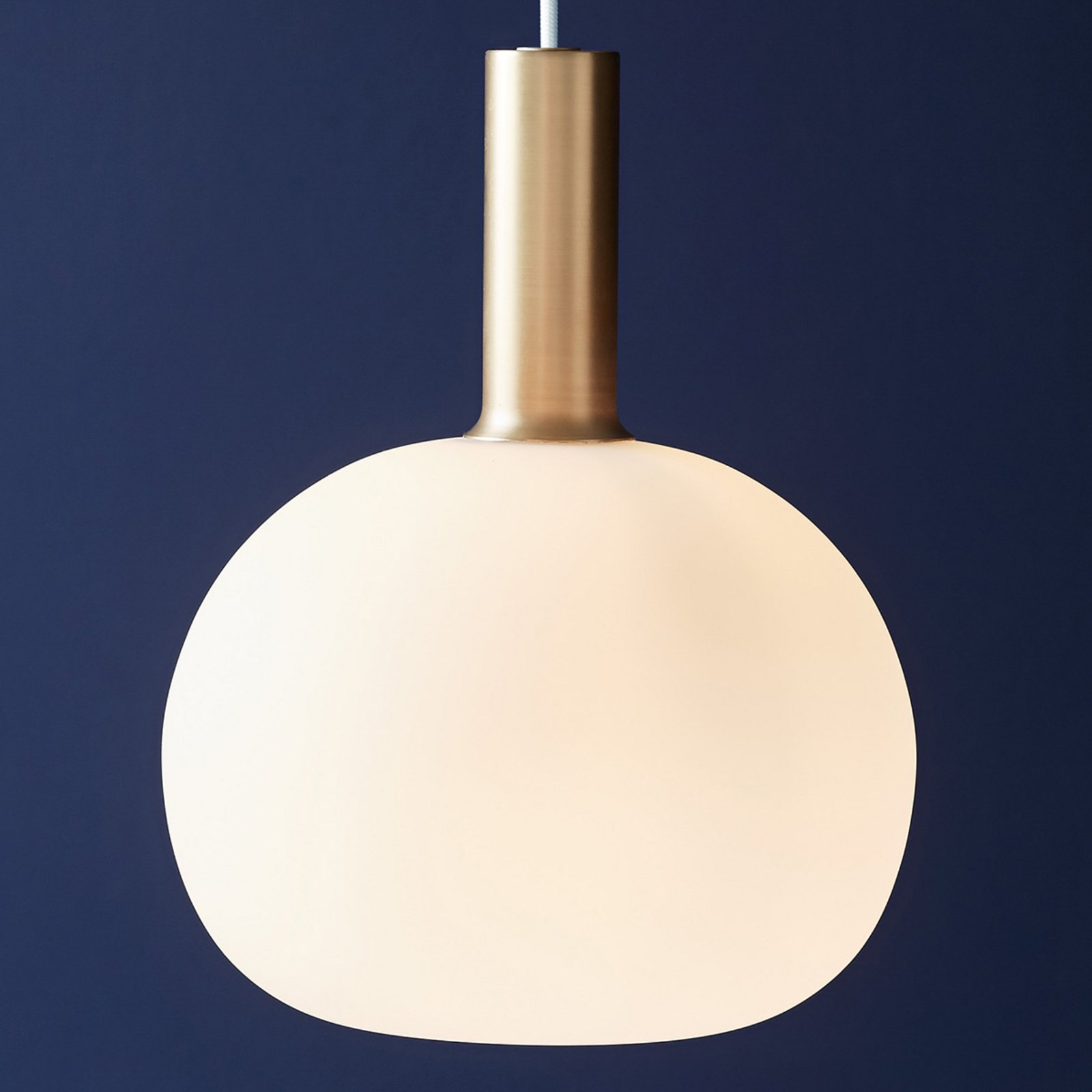 Alton hanging light, glass lampshade white Ø 25 cm