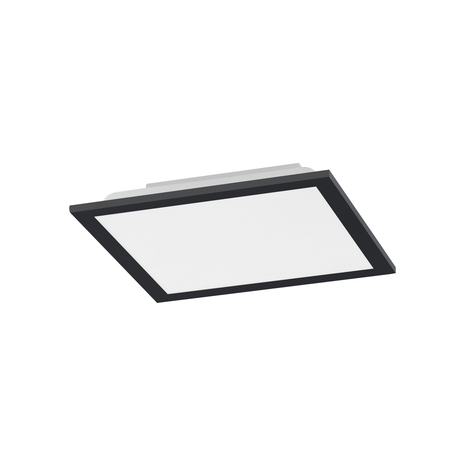 LED-Deckenleuchte Flat, CCT, schwarz, quadratisch