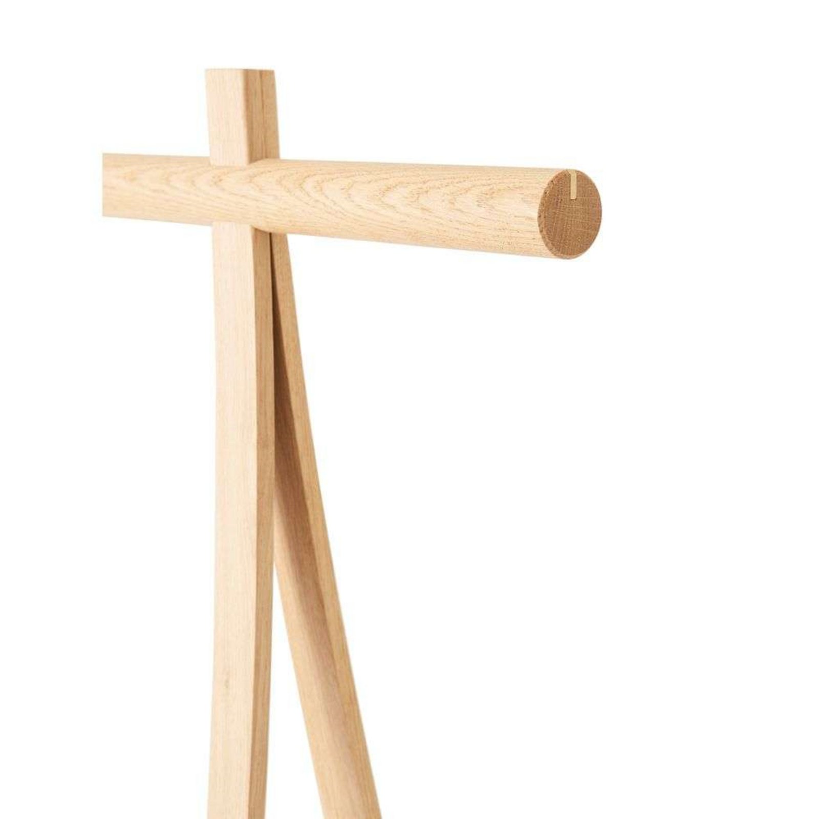 Coat Stand 150 Oak/Brass - Made By Hand