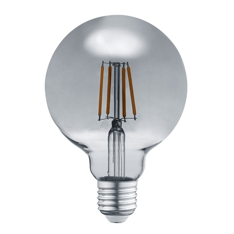 LED-Globelampe E27 6W 3.000K rauch