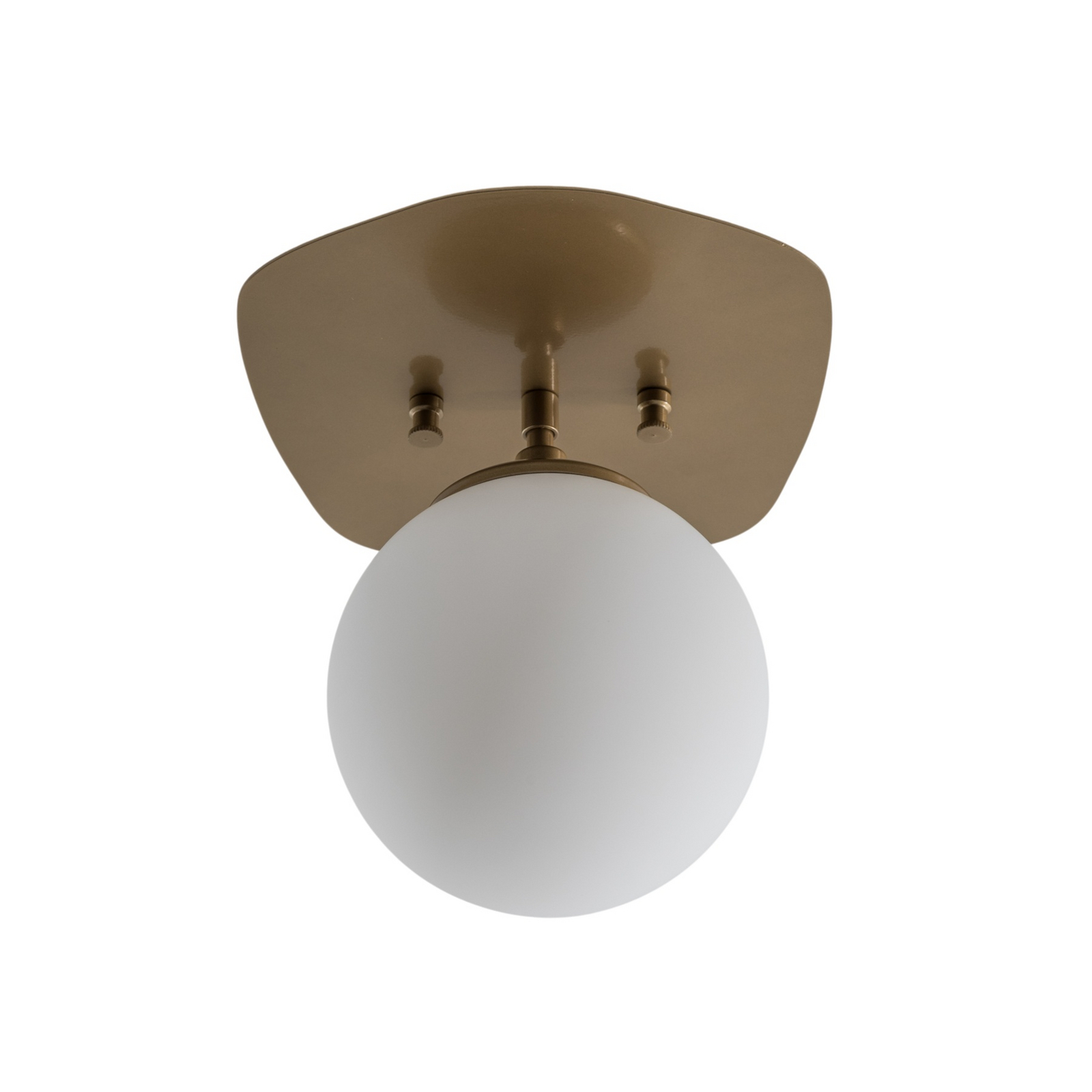 Plafondlamp Well, goudkleurig, glas, Ø 20 cm, E14