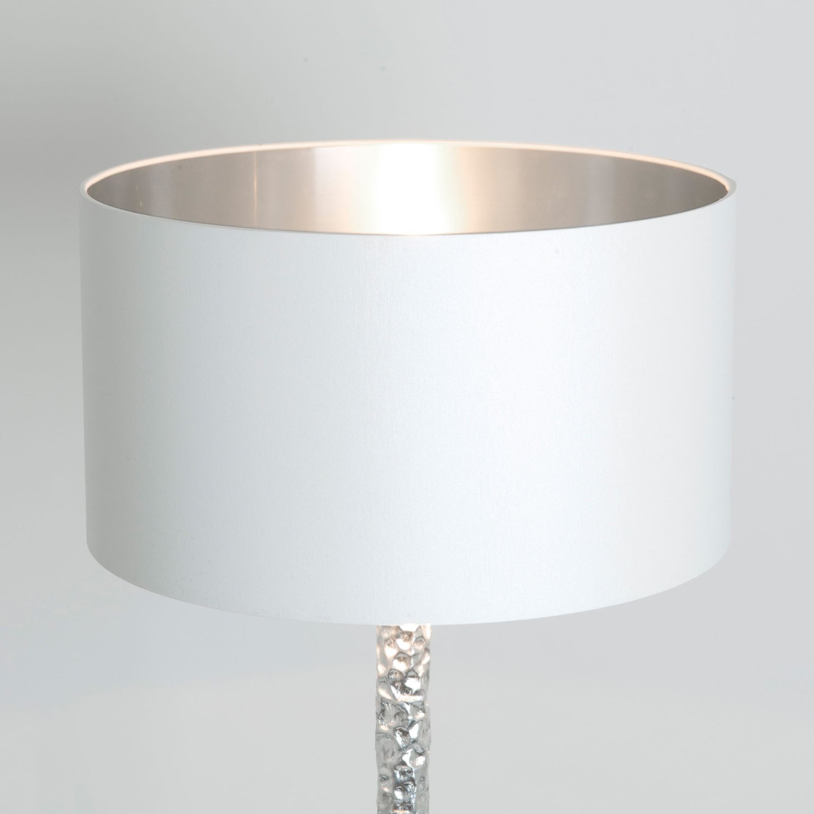 Cancelliere Rotonda silk floor lamp white/silver