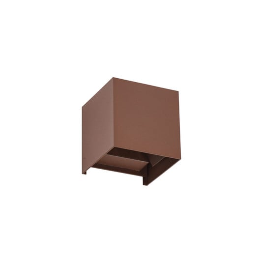 Applique da esterno LED Nivar Square, color ruggine - Lindby