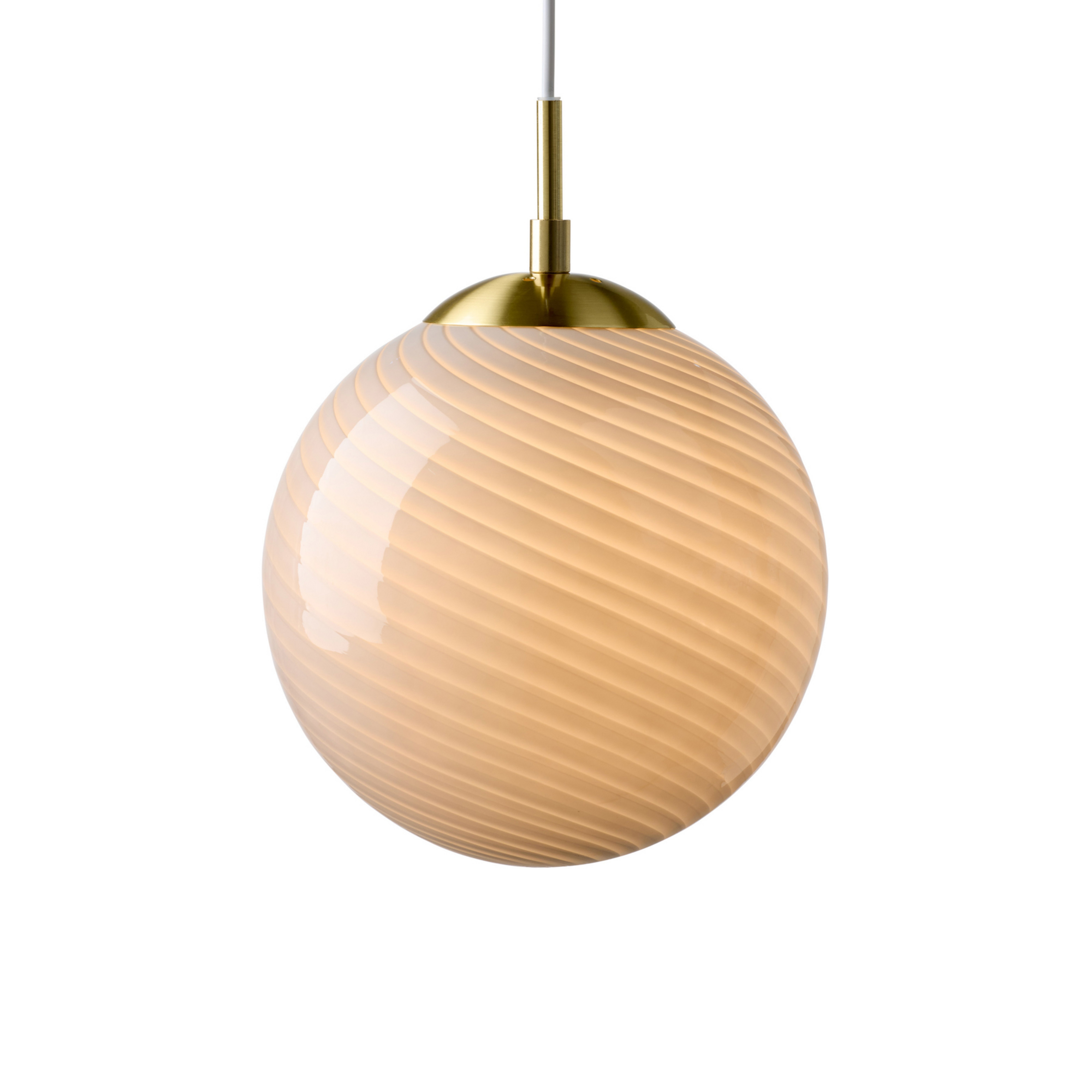 CANDY BALL hanglamp, grijs/verouderd messing Ø 20 cm - Halo Design