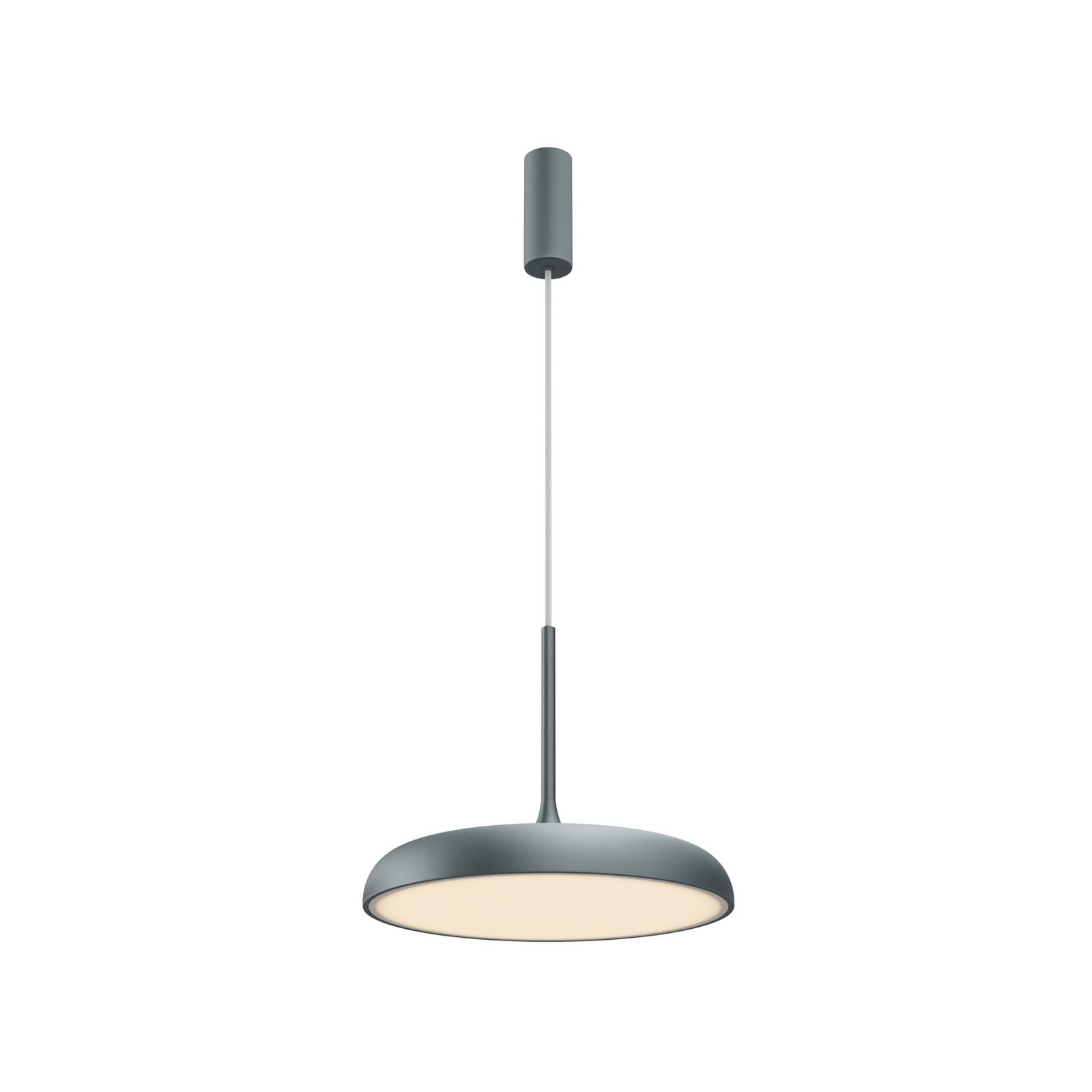 Maytoni Lampă suspendată LED Gerhard, Ø 40 cm, gri, metal