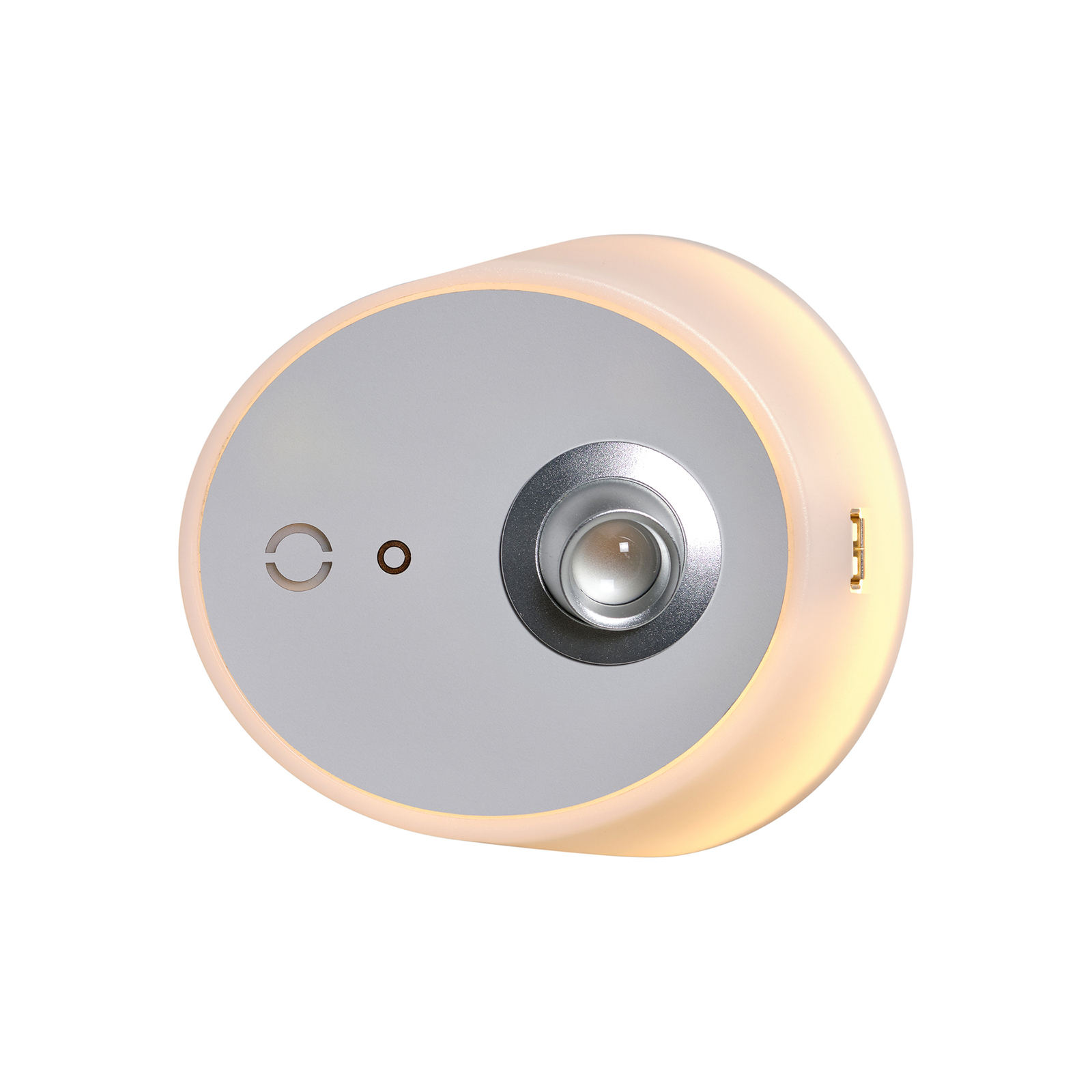 LED-seinävalaisin Zoom spotti/USB-lähtö/harmaa
