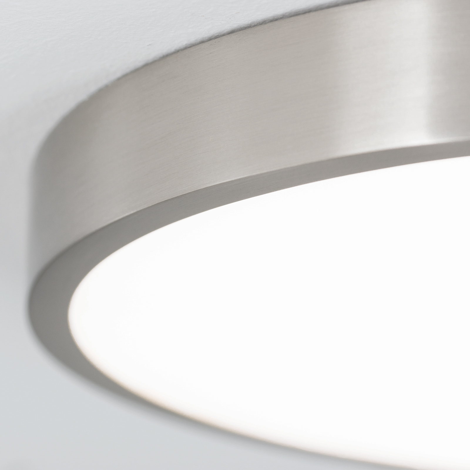 LED ceiling light Bully, matt nickel, Ø 28 cm