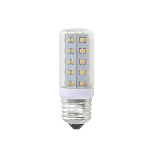 E27 4W 4W LED lampa caurspīdīgā caurulei caurspīdīgā formā ar 69 LED diodēm