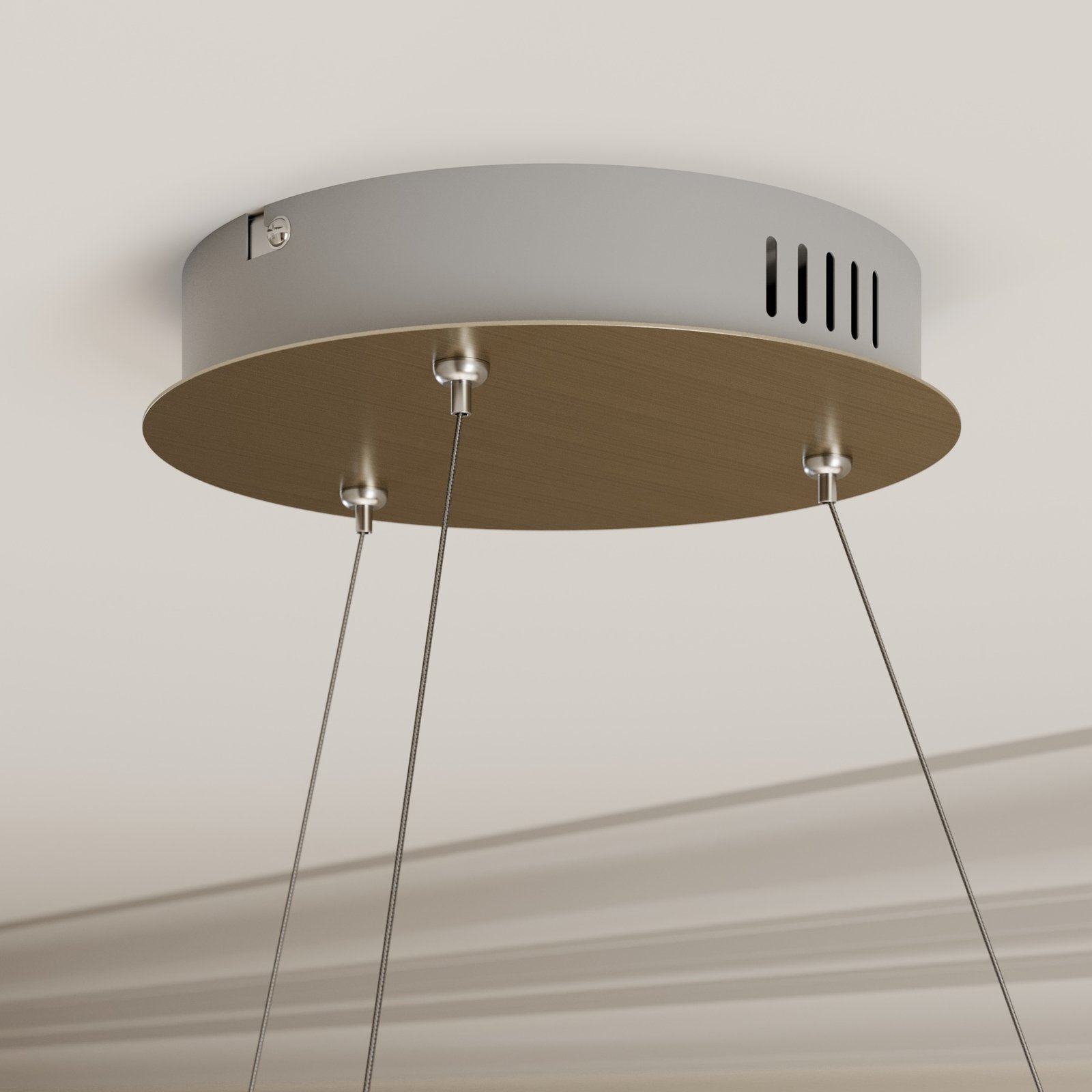 Lucande Gunbritt, candeeiro suspenso LED, 80 cm