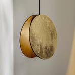 Hanglamp Wheel van fineerhout, goud