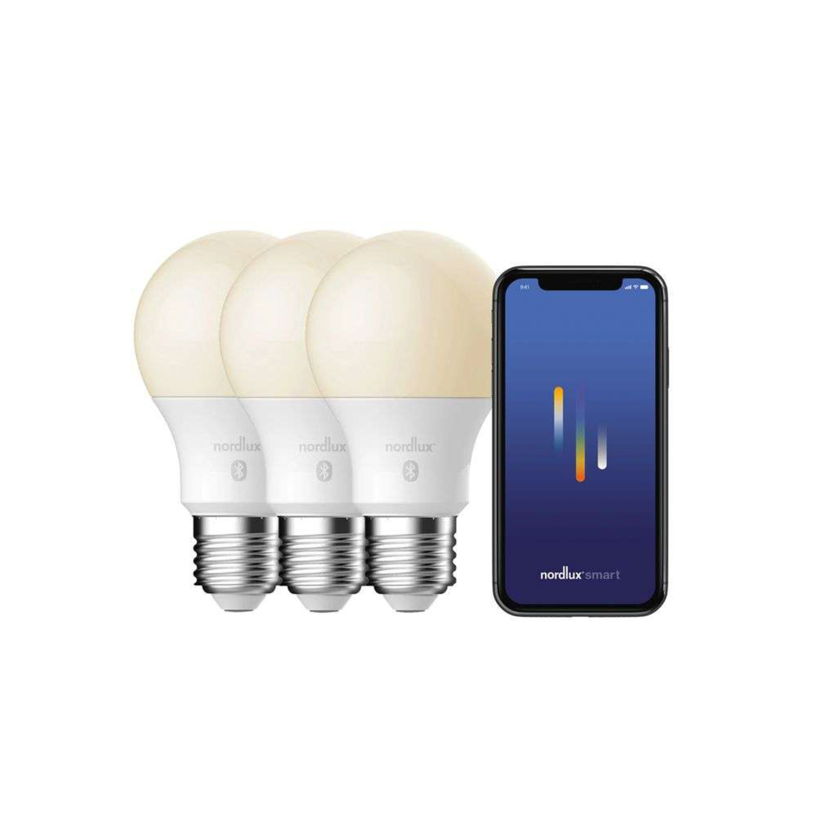 Bec Smart 7W (20-900lm) 2200-6500K Dim. White 3-pack E27 - Nordlux