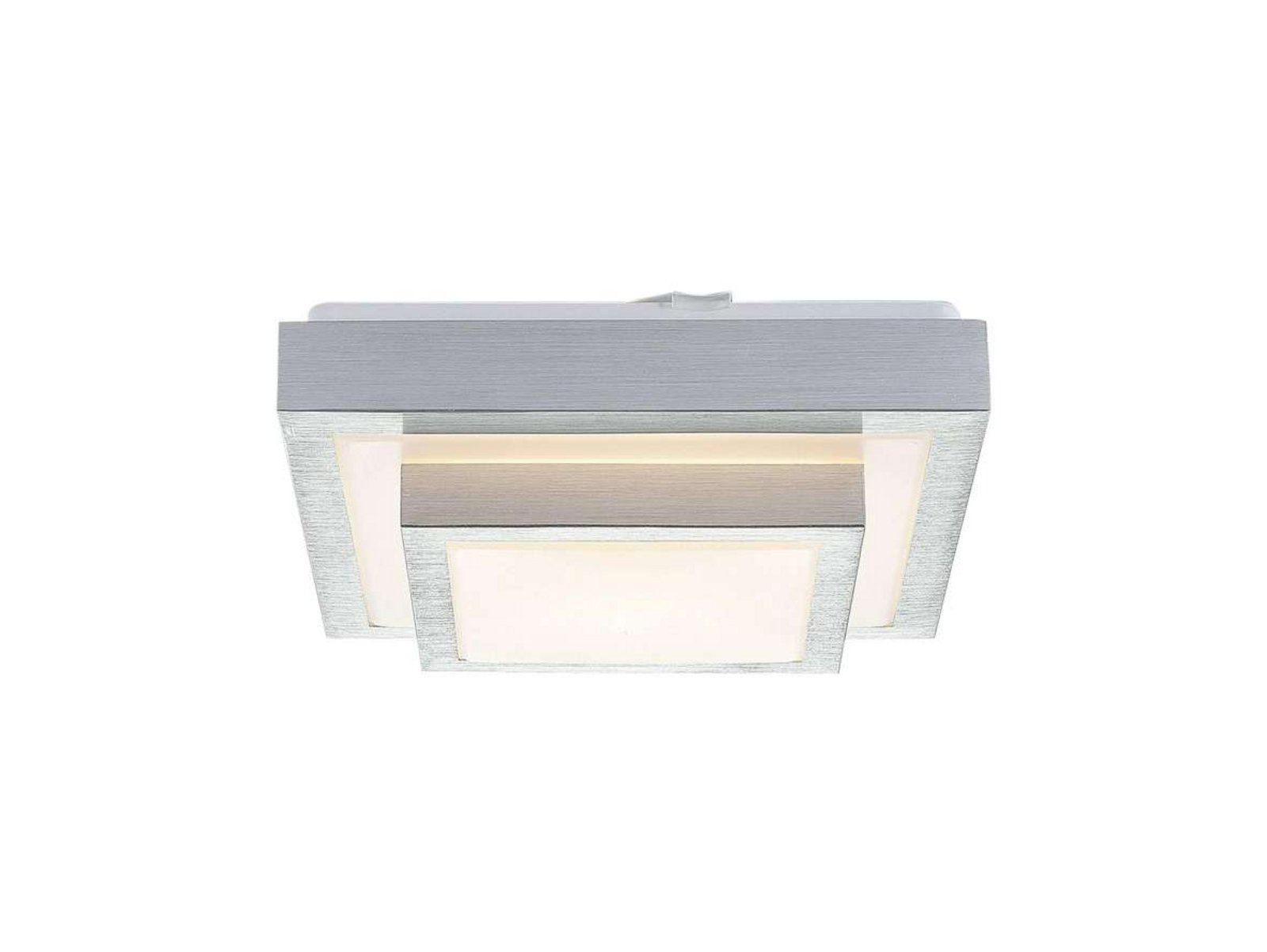 Mirco Square LED Plafonieră L27 Alu/White - Lindby