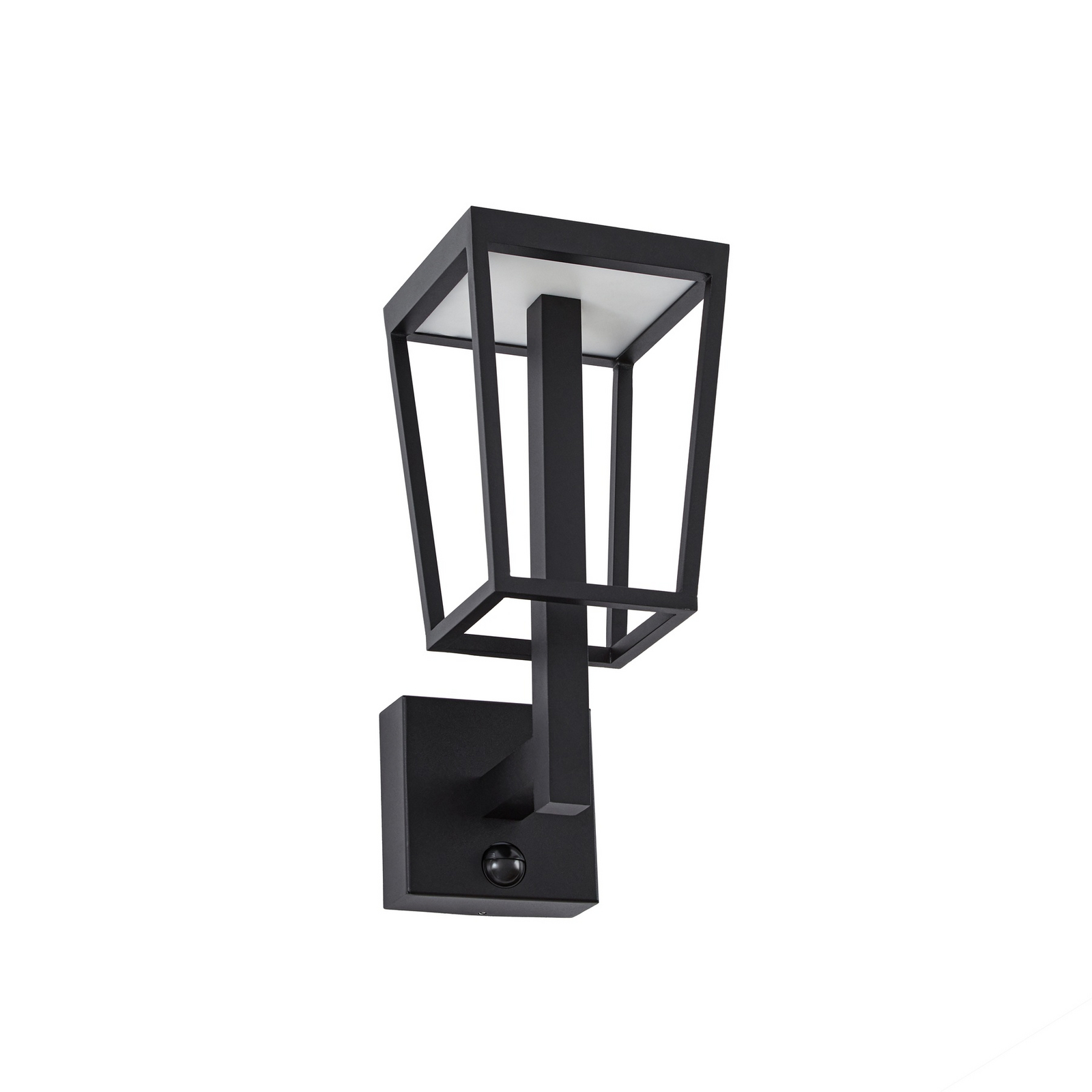 Lucande Lynx LED outdoor wall light, 35.5 cm, black, sensor