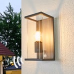 Lucande outdoor wall light Annalea, 29cm, 1-bulb, IP54, sensor