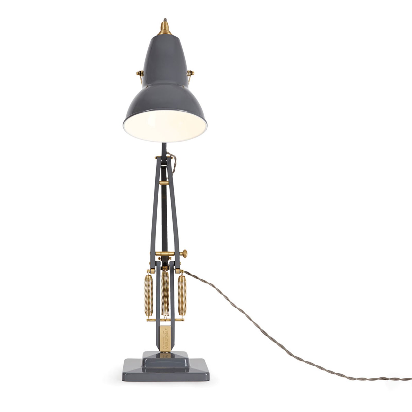 Original 1227 Brass Bureaulamp Elephant Grey - Anglepoise