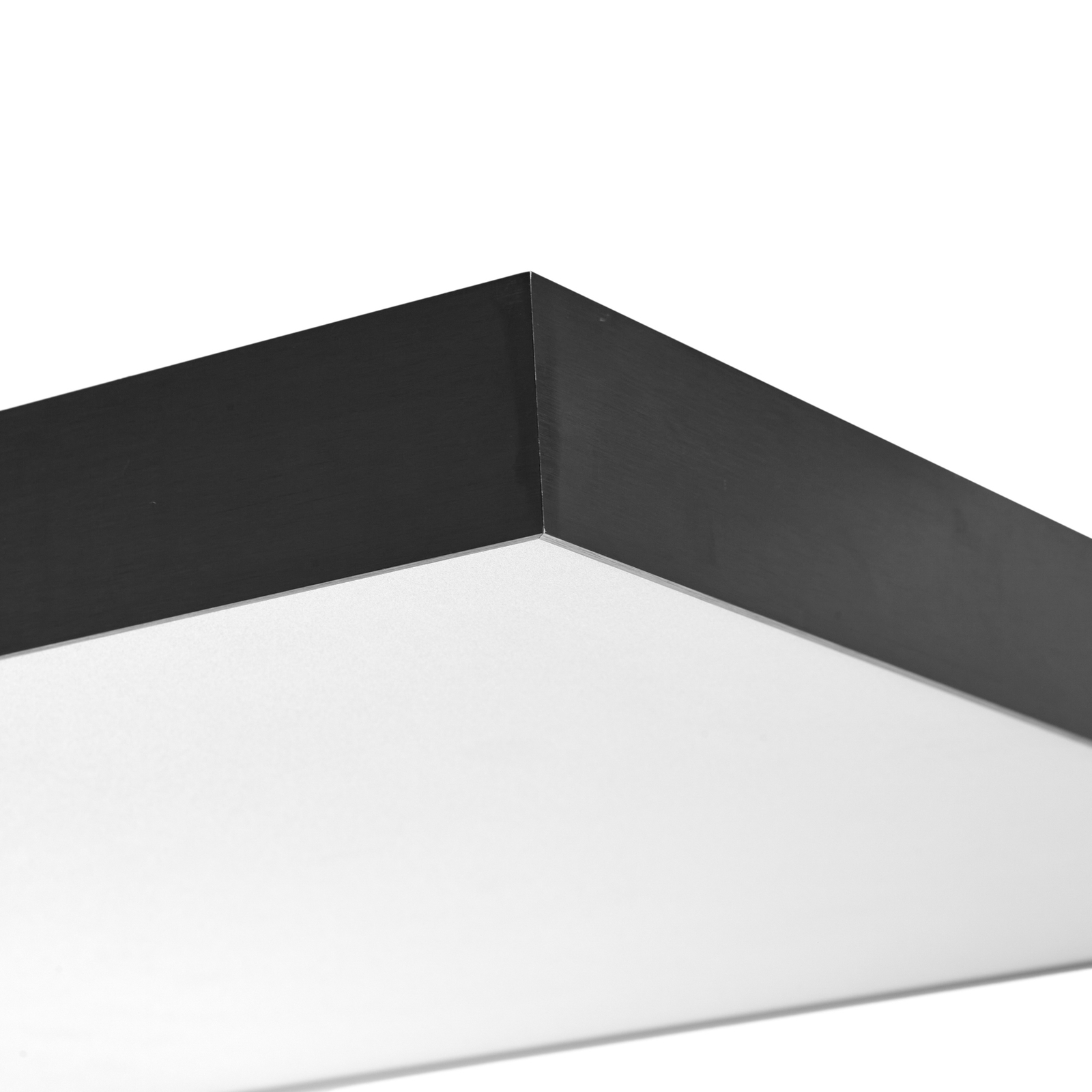 Lucande LED-Deckenlampe Leicy, schwarz, 60 cm, RGBIC, CCT