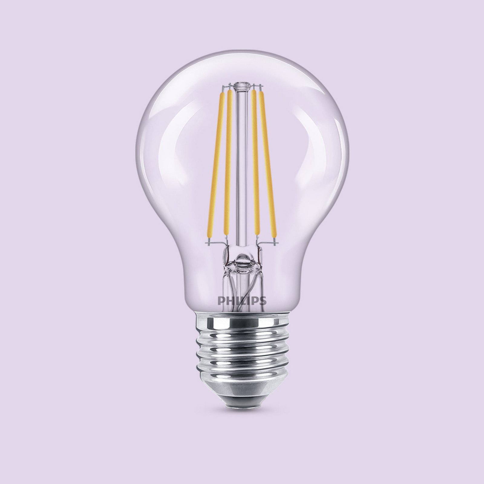Philips LED-pære E27 A60 7W 806lm 2700K filament 6-pak