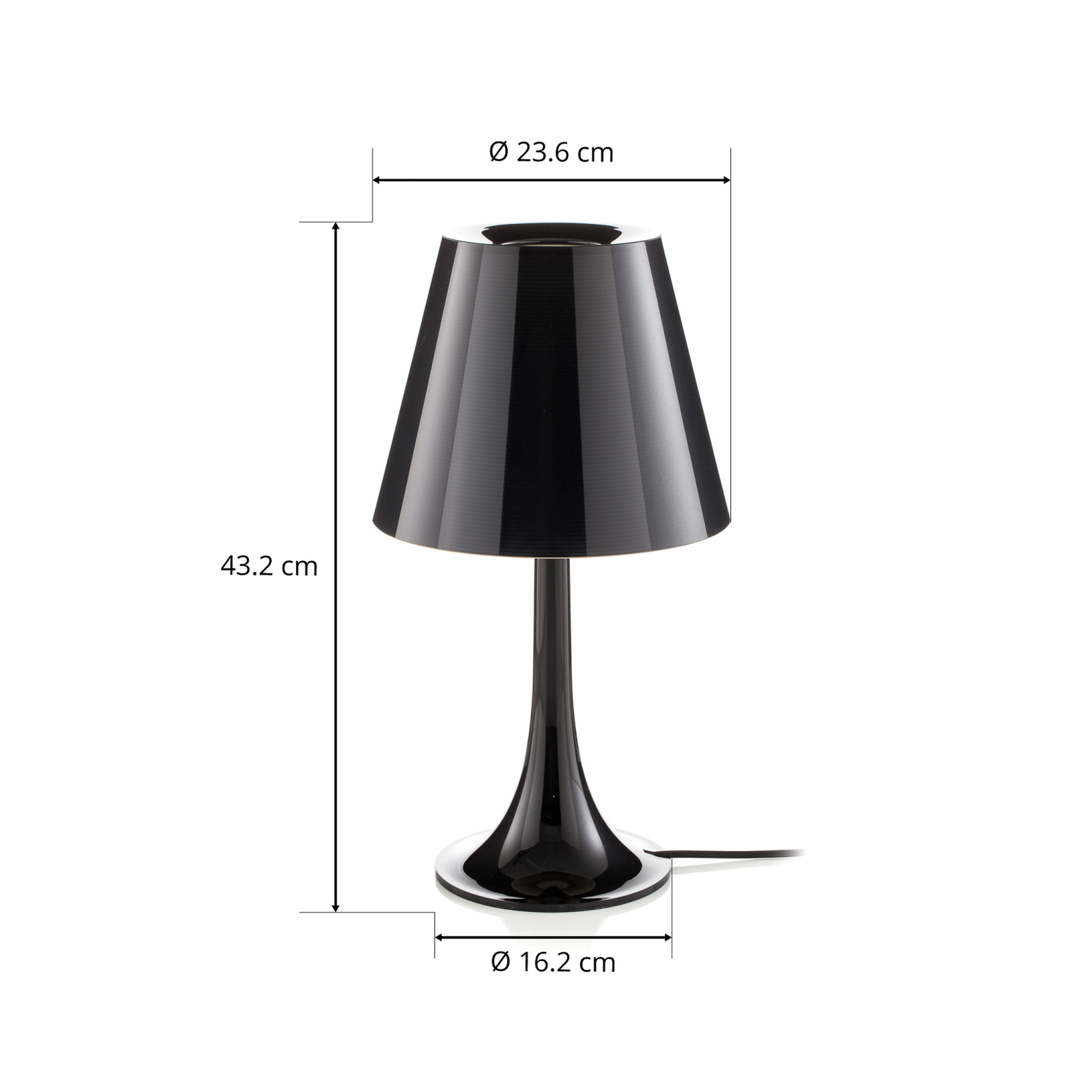 FLOS Miss K lámpara mesa de Philippe Starck negro