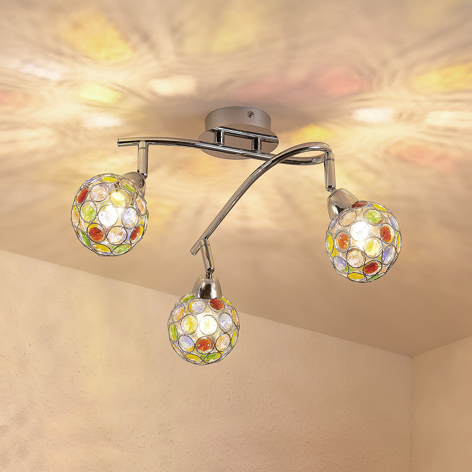 Lindby Dottys plafondlamp, 3-lamps