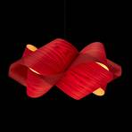 LZF Swirl hanglamp, kabel zwart Ø 54cm rood