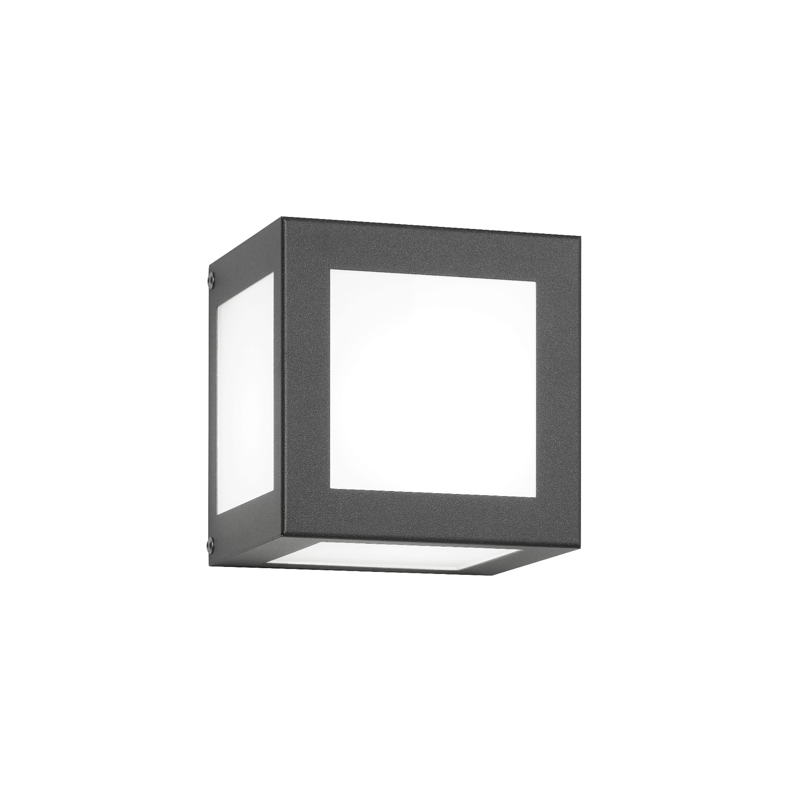 Kubické vonkajšie nástenné svietidlo Cubo antracit