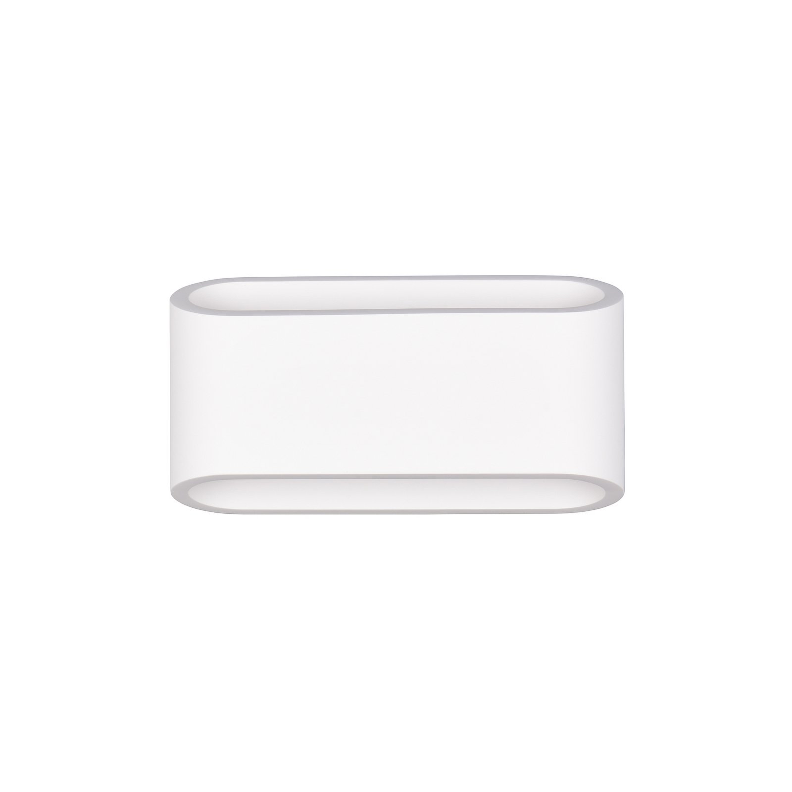 Candeeiro de parede Sepanta, branco, largura 23 cm, gesso, 2 lâmpadas.