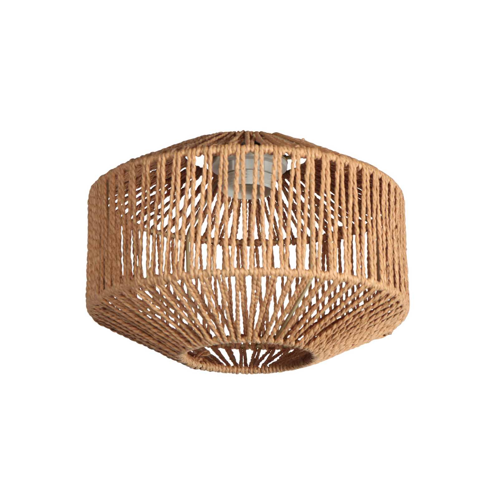 Galda lampa „Bloeba“, melna, brūna auklas apdare, Ø 23 cm