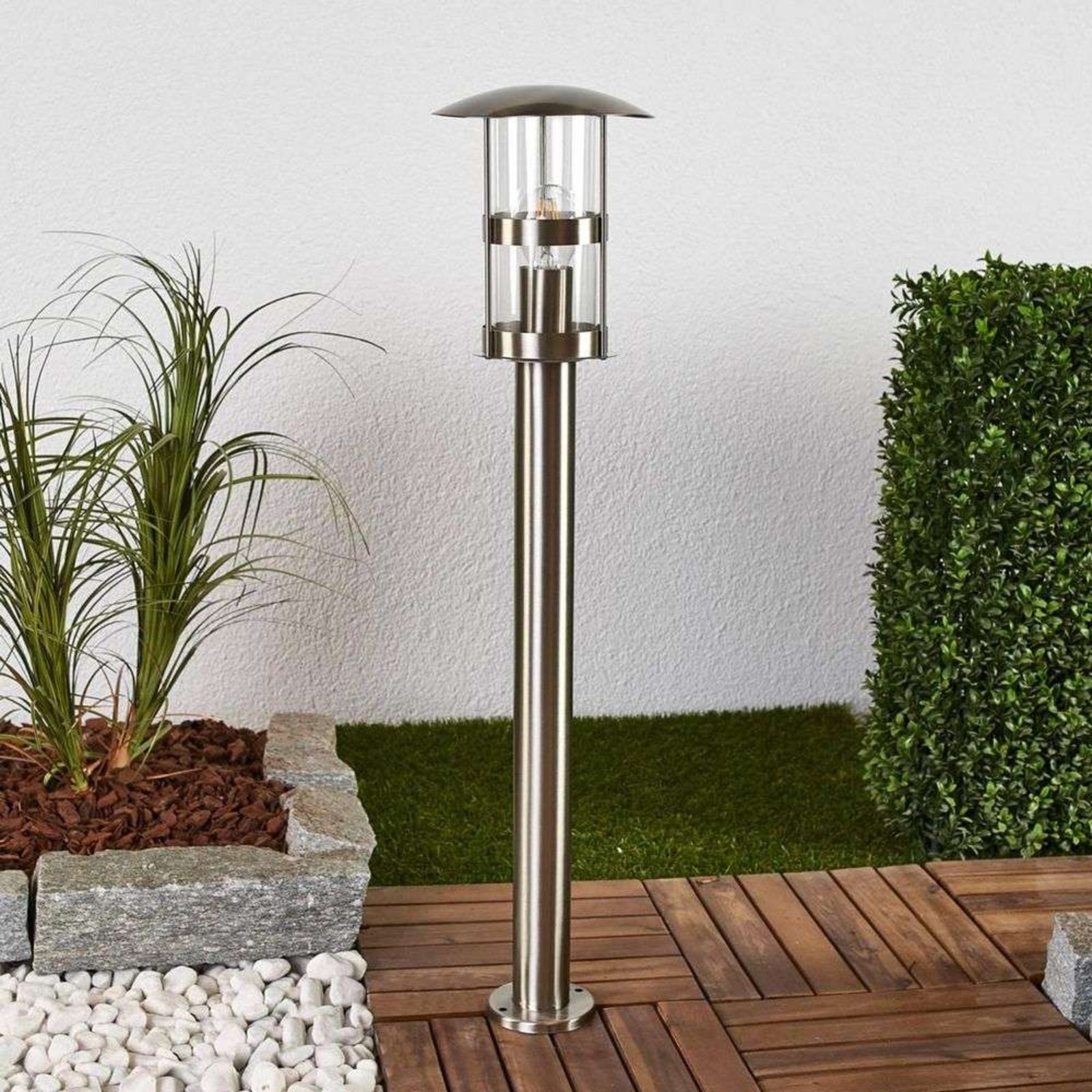 Noemi Zahradní Lampa H80 Stainless Steel - Lindby