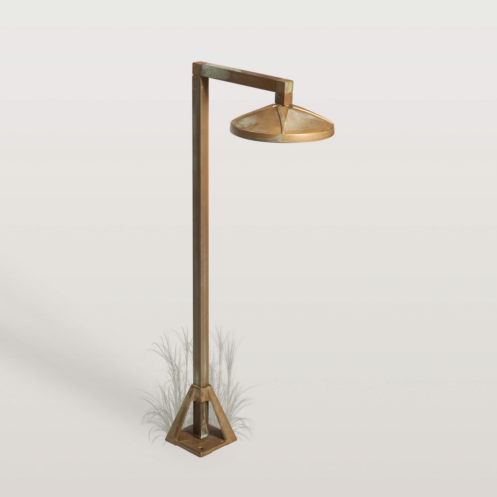 Moretti Luce LED-svetilka za podnožje Aura Disk, 50 x 19 cm, starinsko medenina - Podeželska hiša / Rustikalna - starinski medenina