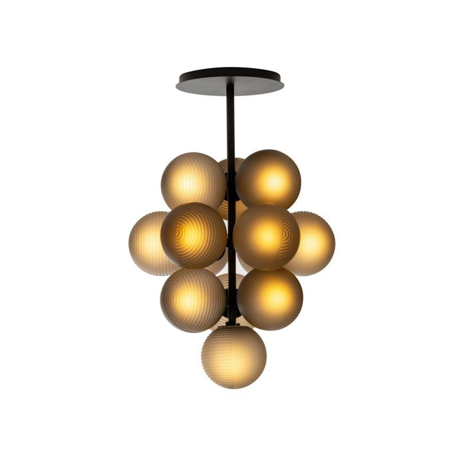 pulpo pendant light Stellar Grape Small, smoky grey, 13-light.