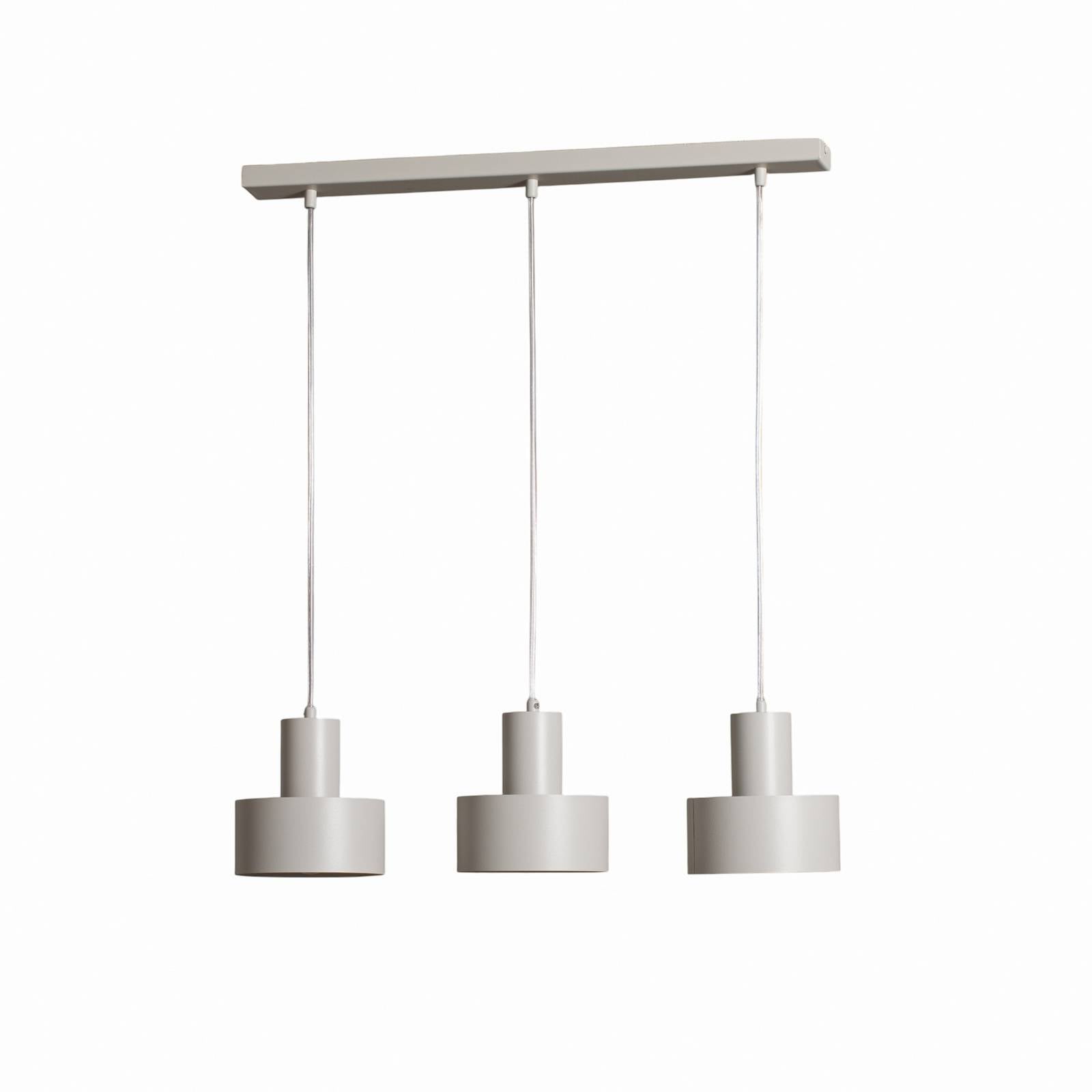 Hängeleuchte Rif 3, taupe, 3-flammig, linear, Stahl