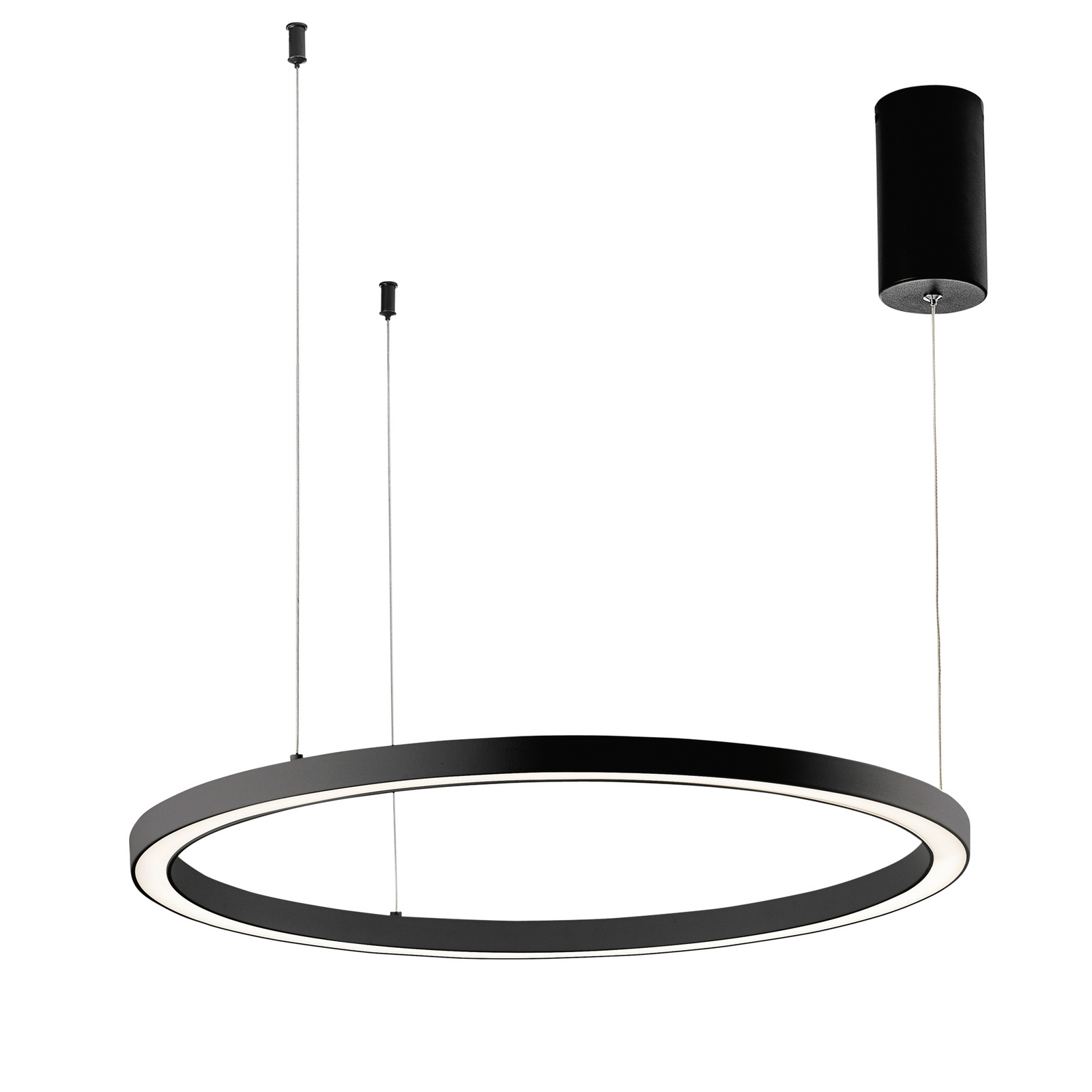 LED-Pendellampe Hoop, schwarz, Ø 80 cm,  Metall, CCT