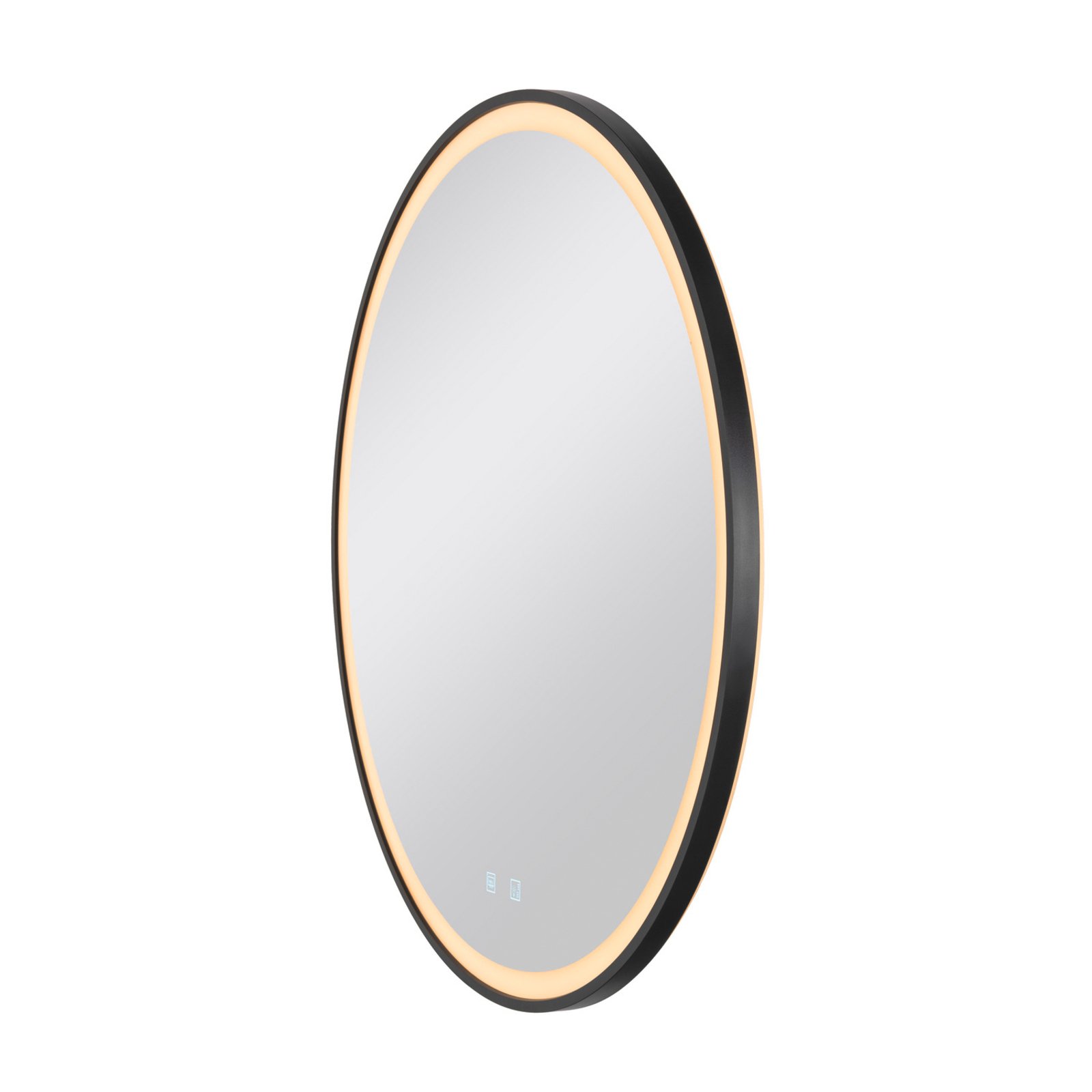 SLV Trukko Specchio da parete a LED IP44 CCT nero Ø 80 cm