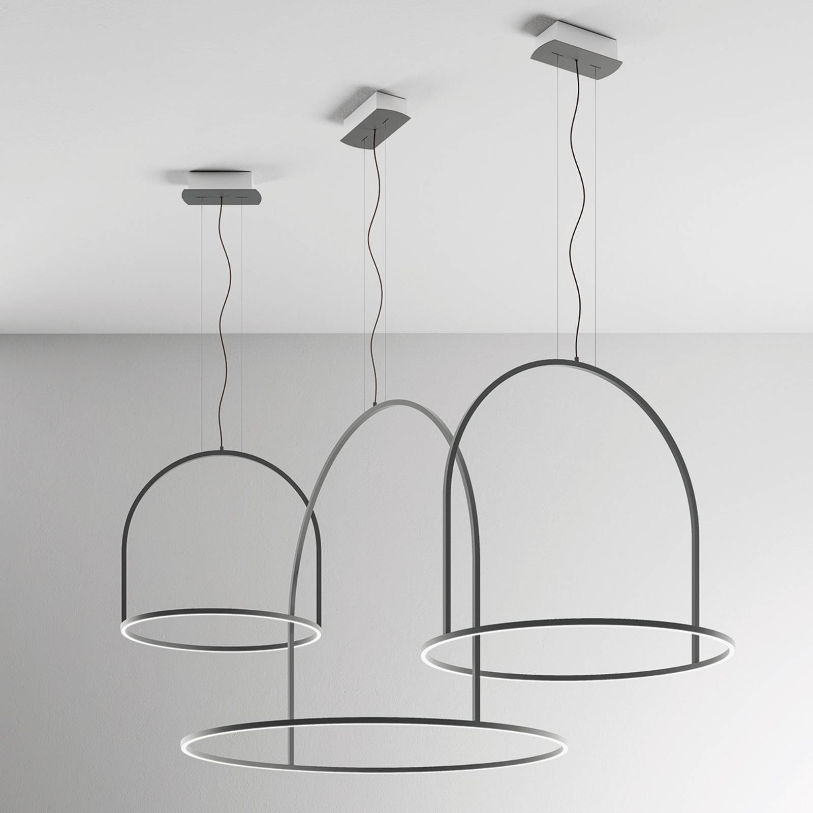 Axo Light Suspension LED originale U-Light grise