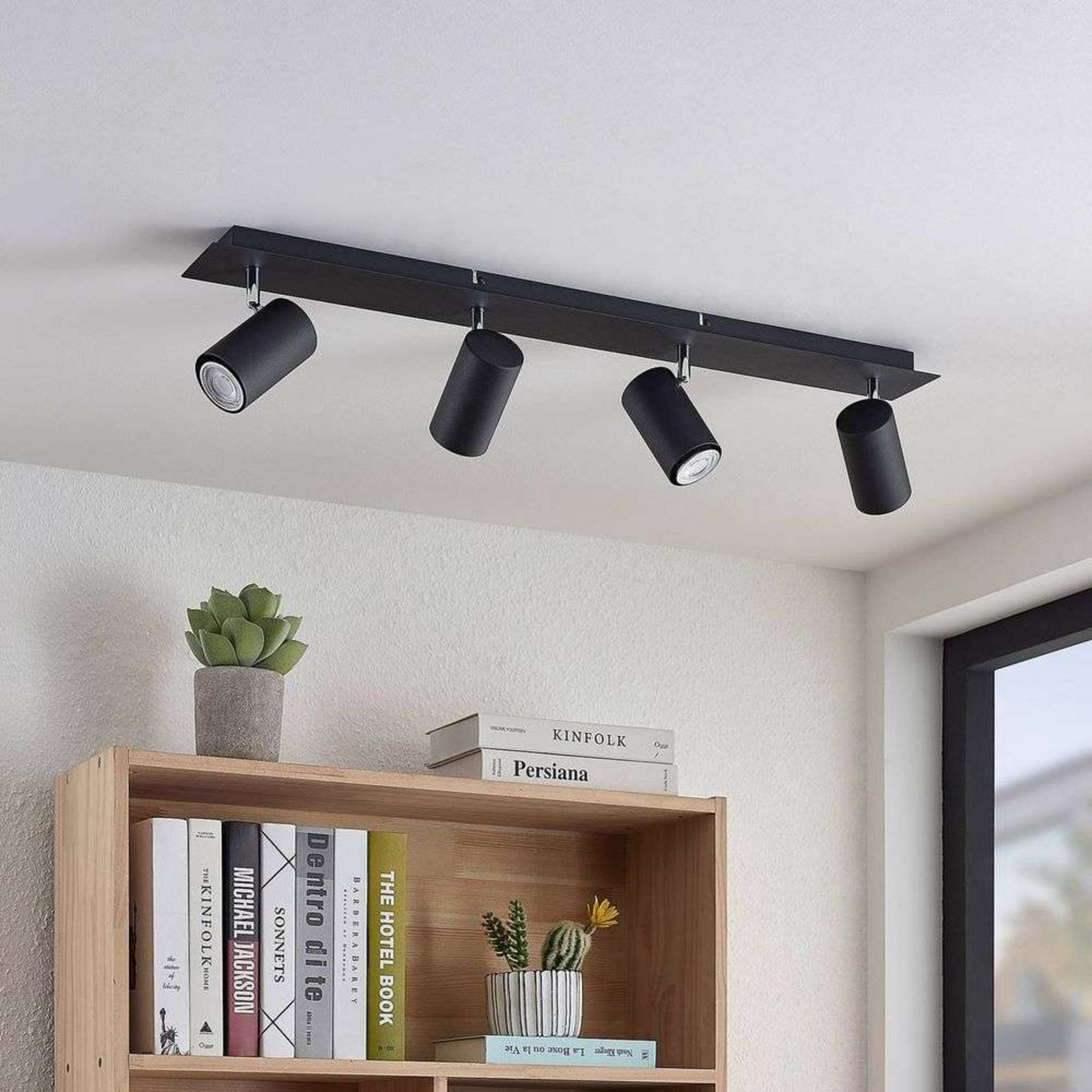 Joffrey 4 Ceiling Lamp L80 Black - Lindby